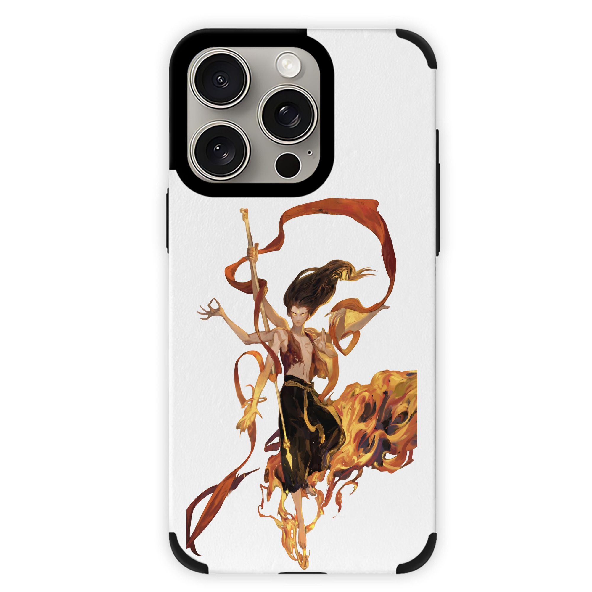 （画像用） Ne Zha 2 ナタ 魔童の大暴れ 【iPhone15ProMax対応】 PUレザー スマホケース 耐衝撃＆黄変防止