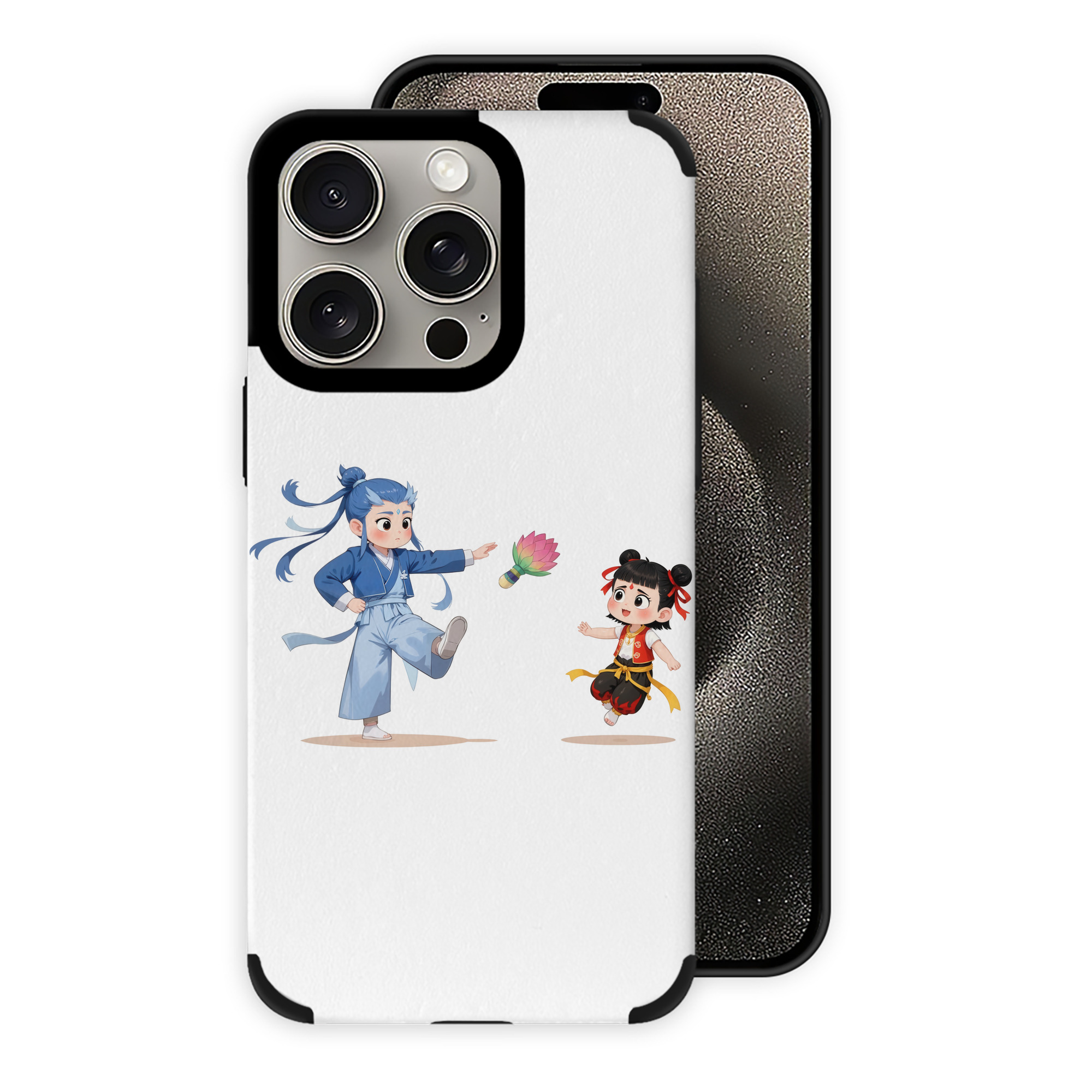 （画像用） Ne Zha 2 ナタ 魔童の大暴れ 【iPhone15ProMax対応】 PUレザー スマホケース 耐衝撃＆黄変防止