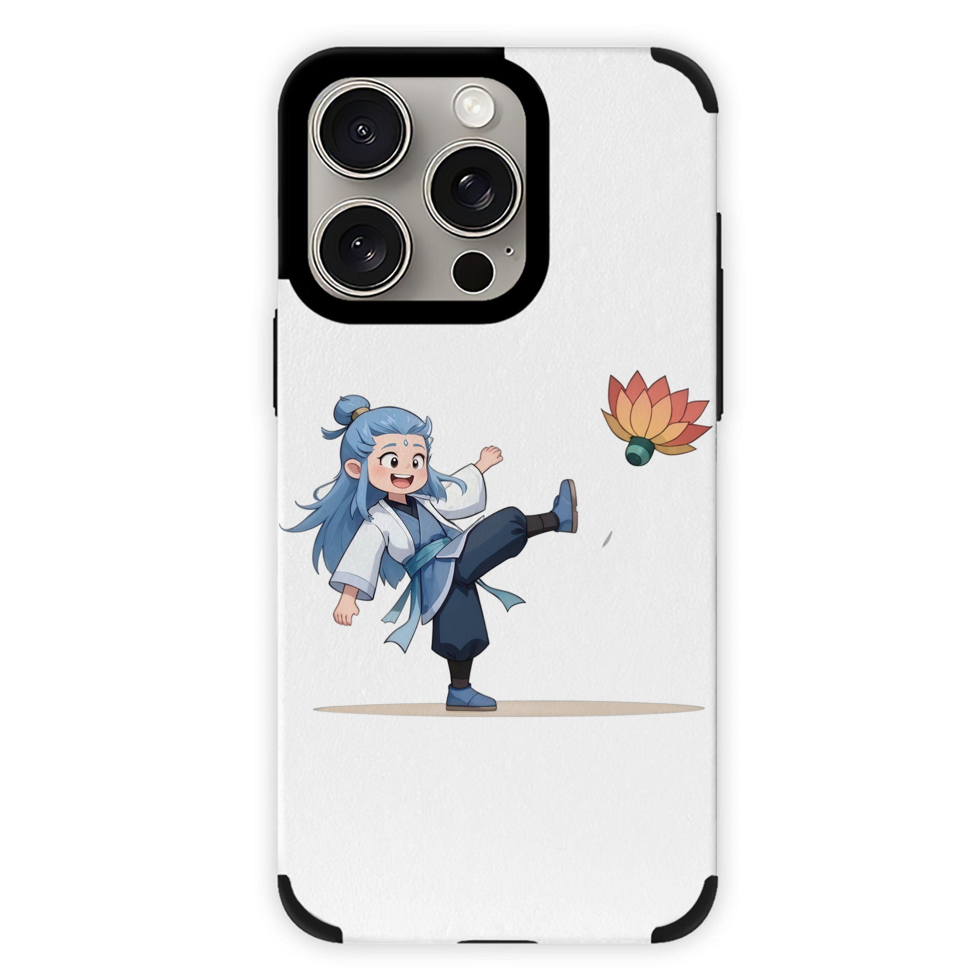 （画像用） Ne Zha 2 ナタ 魔童の大暴れ 【iPhone15ProMax対応】 PUレザー スマホケース 耐衝撃＆黄変防止