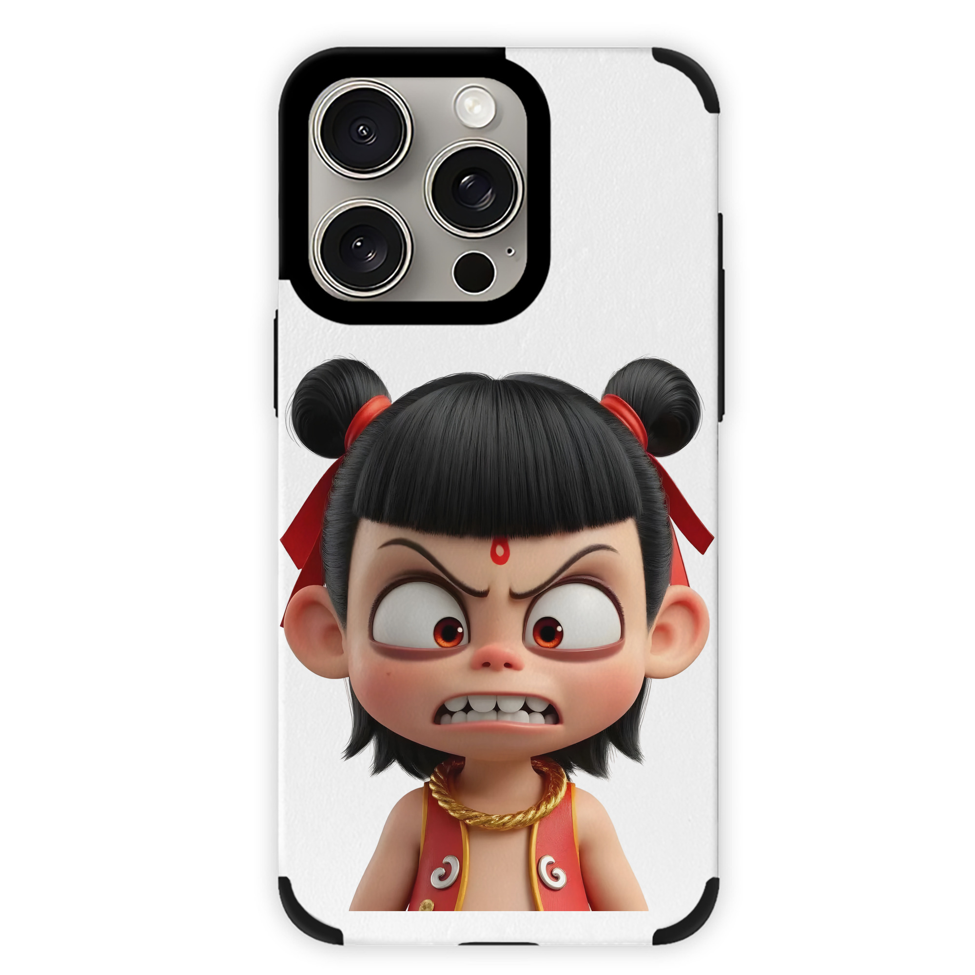 （画像用） Ne Zha 2 ナタ 魔童の大暴れ 【iPhone15ProMax対応】 PUレザー スマホケース 耐衝撃＆黄変防止