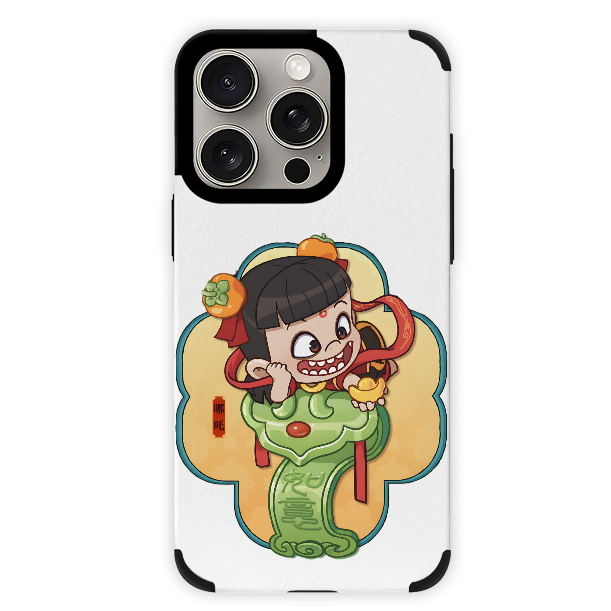 （画像用） Ne Zha 2 ナタ 魔童の大暴れ 【iPhone15ProMax対応】 PUレザー スマホケース 耐衝撃＆黄変防止