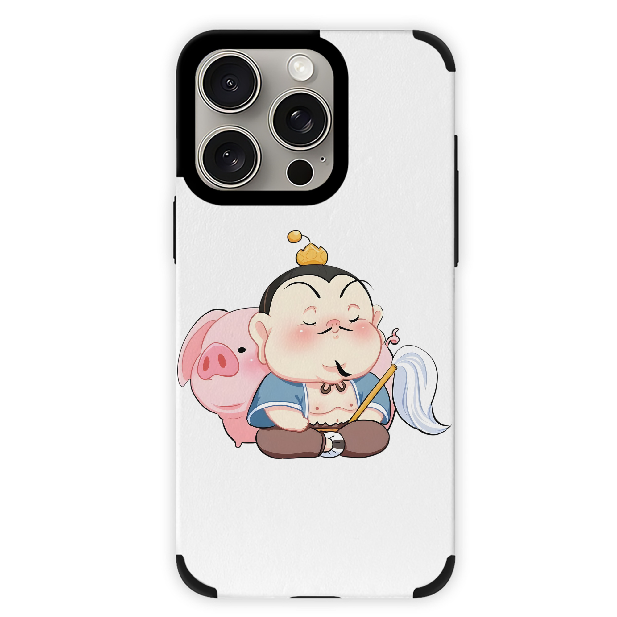 （画像用） Ne Zha 2 ナタ 魔童の大暴れ 【iPhone15ProMax対応】 PUレザー スマホケース 耐衝撃＆黄変防止
