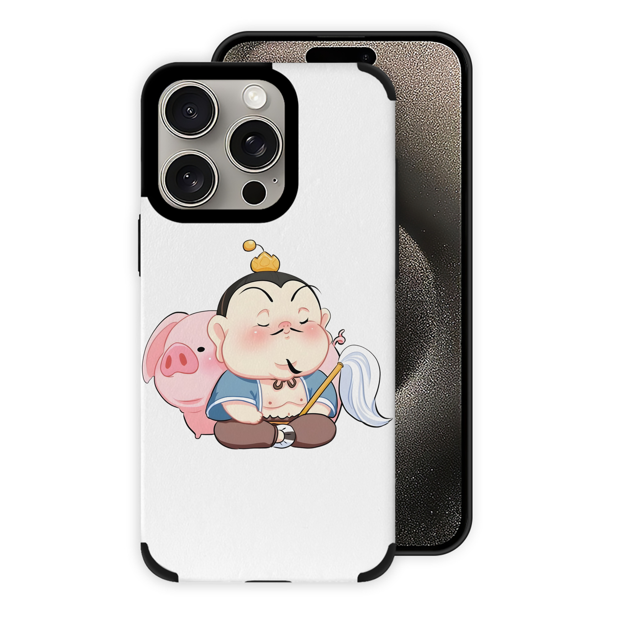 （画像用） Ne Zha 2 ナタ 魔童の大暴れ 【iPhone15ProMax対応】 PUレザー スマホケース 耐衝撃＆黄変防止
