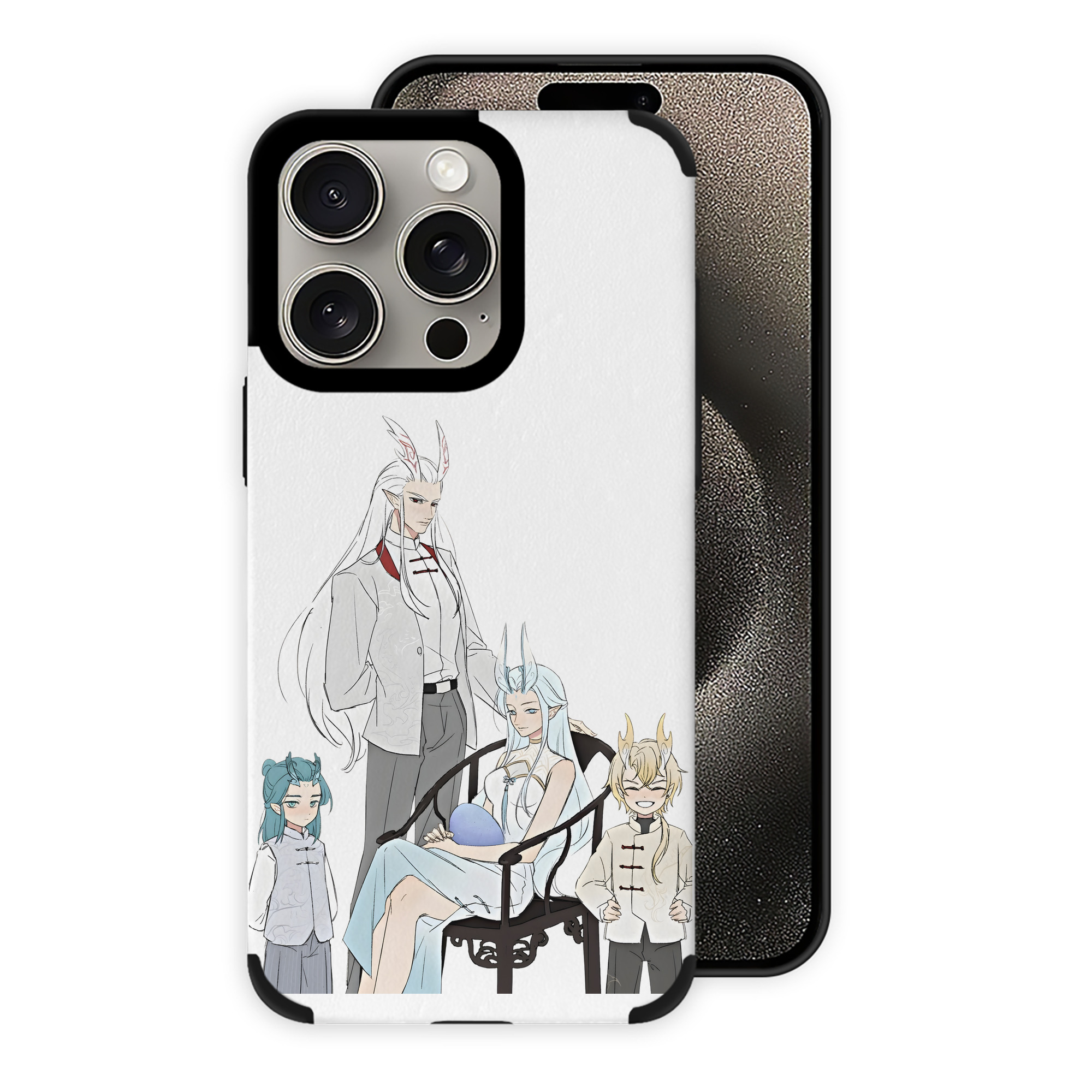 （画像用） Ne Zha 2 ナタ 魔童の大暴れ 【iPhone15ProMax対応】 PUレザー スマホケース 耐衝撃＆黄変防止