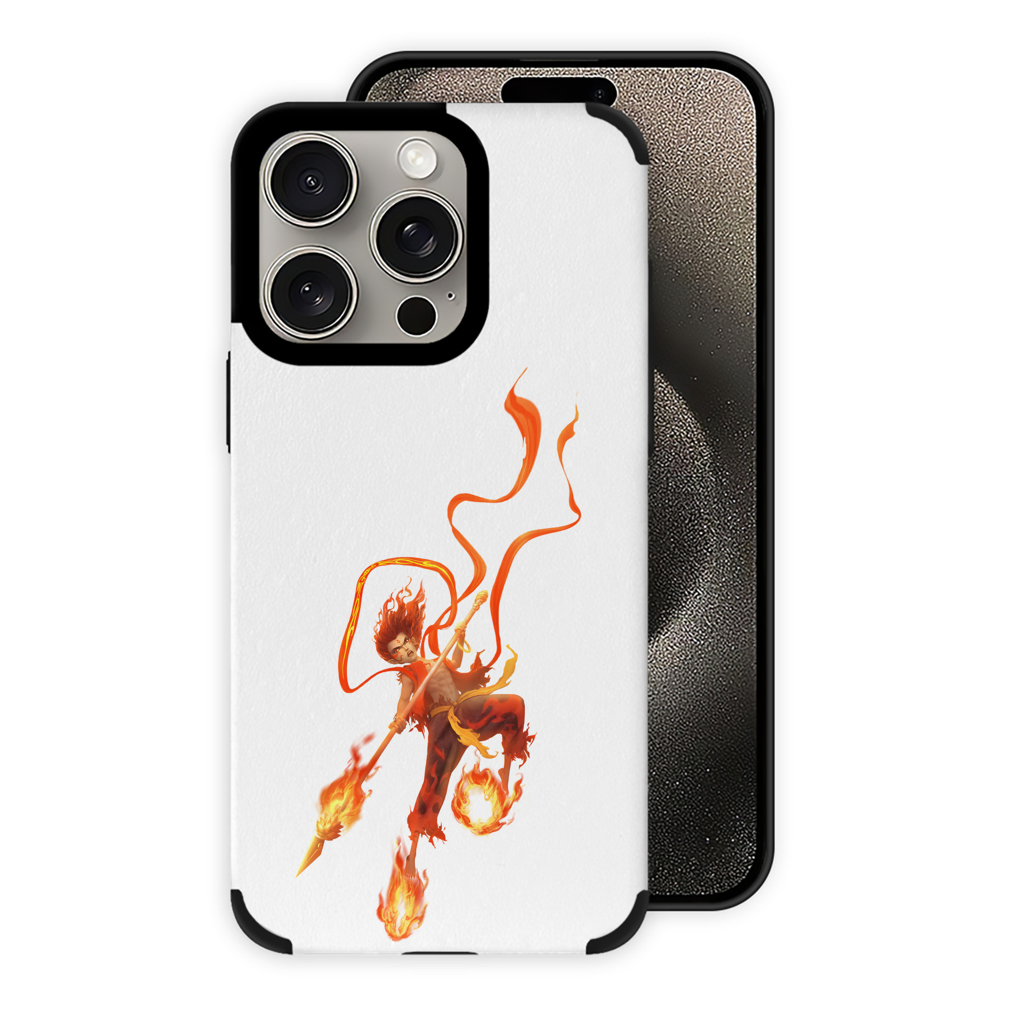 （画像用） Ne Zha 2 ナタ 魔童の大暴れ 【iPhone15ProMax対応】 PUレザー スマホケース 耐衝撃＆黄変防止