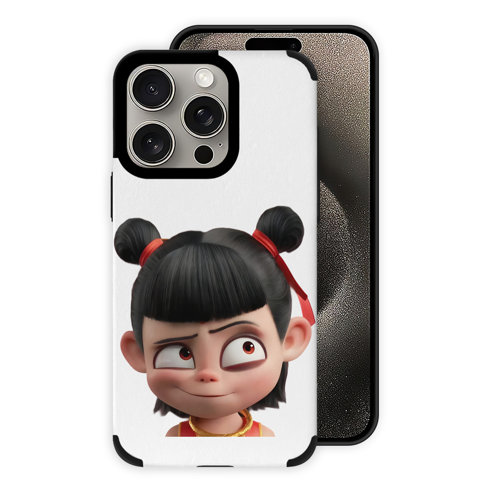（画像用） Ne Zha 2 ナタ 魔童の大暴れ 【iPhone15ProMax対応】 PUレザー スマホケース 耐衝撃＆黄変防止