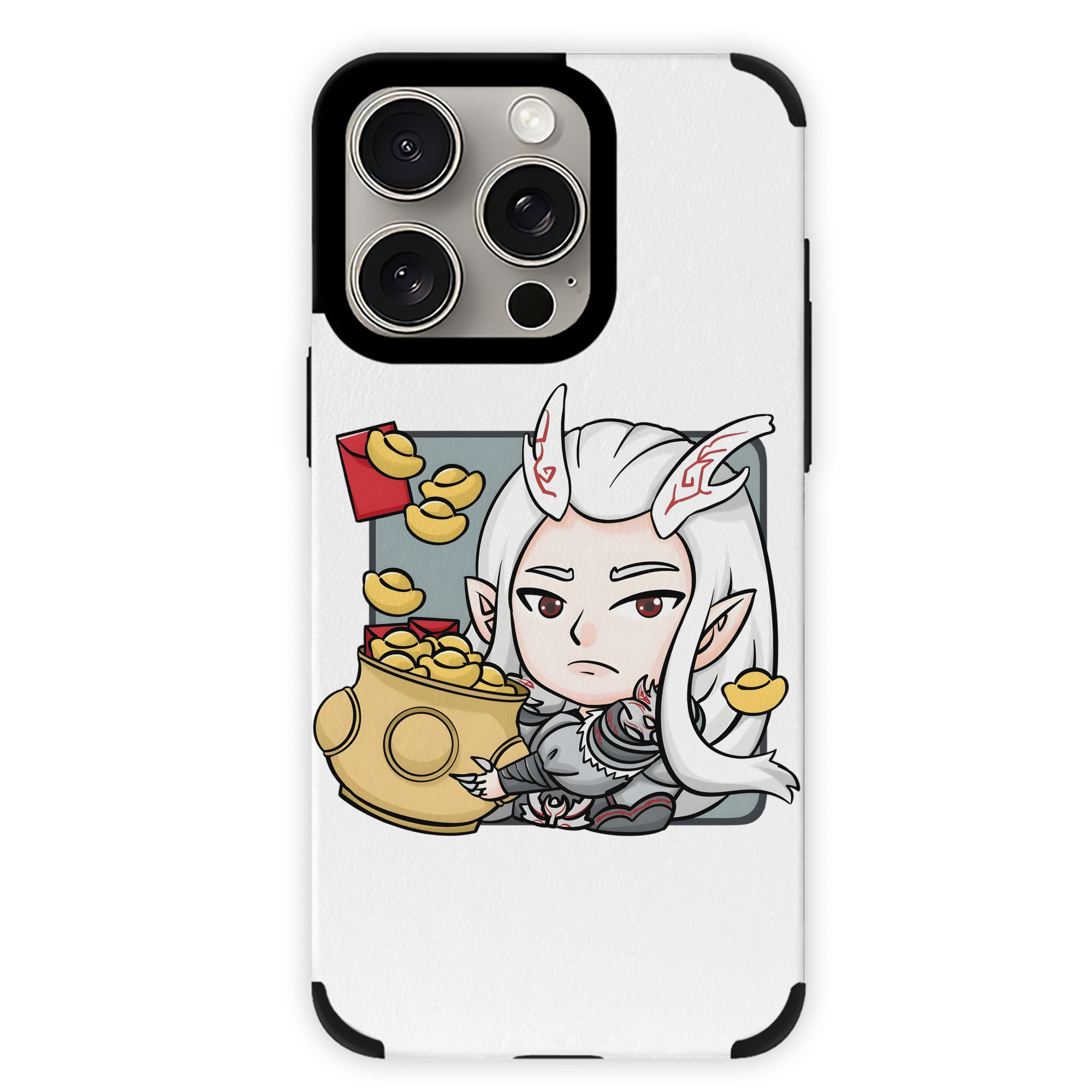 （画像用） Ne Zha 2 ナタ 魔童の大暴れ 【iPhone15ProMax対応】 PUレザー スマホケース 耐衝撃＆黄変防止