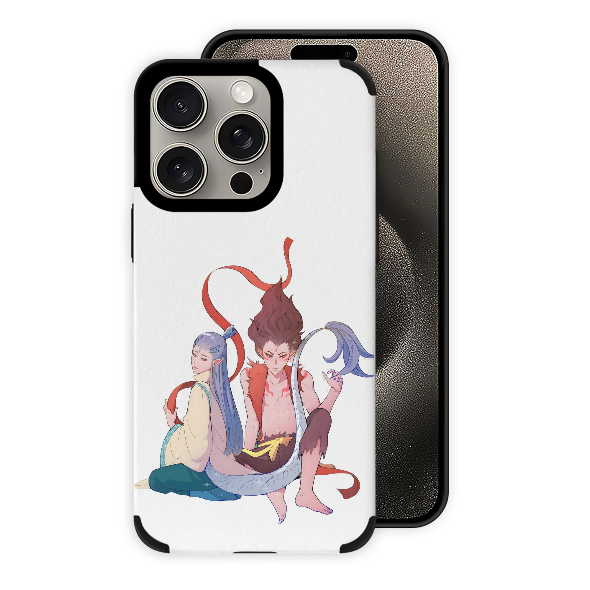 （画像用） Ne Zha 2 ナタ 魔童の大暴れ 【iPhone15ProMax対応】 PUレザー スマホケース 耐衝撃＆黄変防止