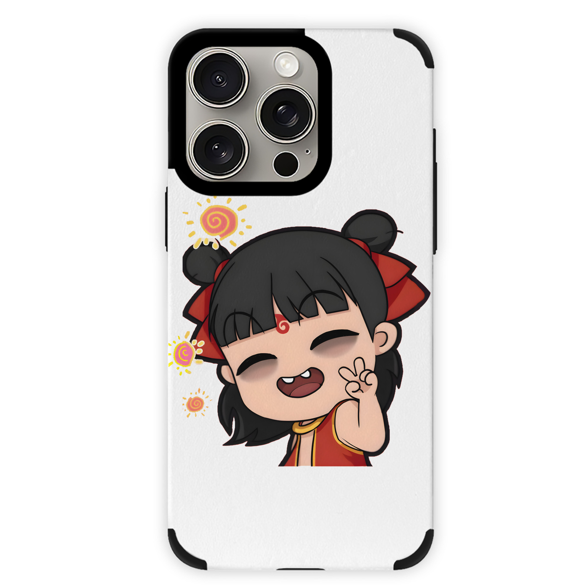 （画像用） Ne Zha 2 ナタ 魔童の大暴れ 【iPhone15ProMax対応】 PUレザー スマホケース 耐衝撃＆黄変防止