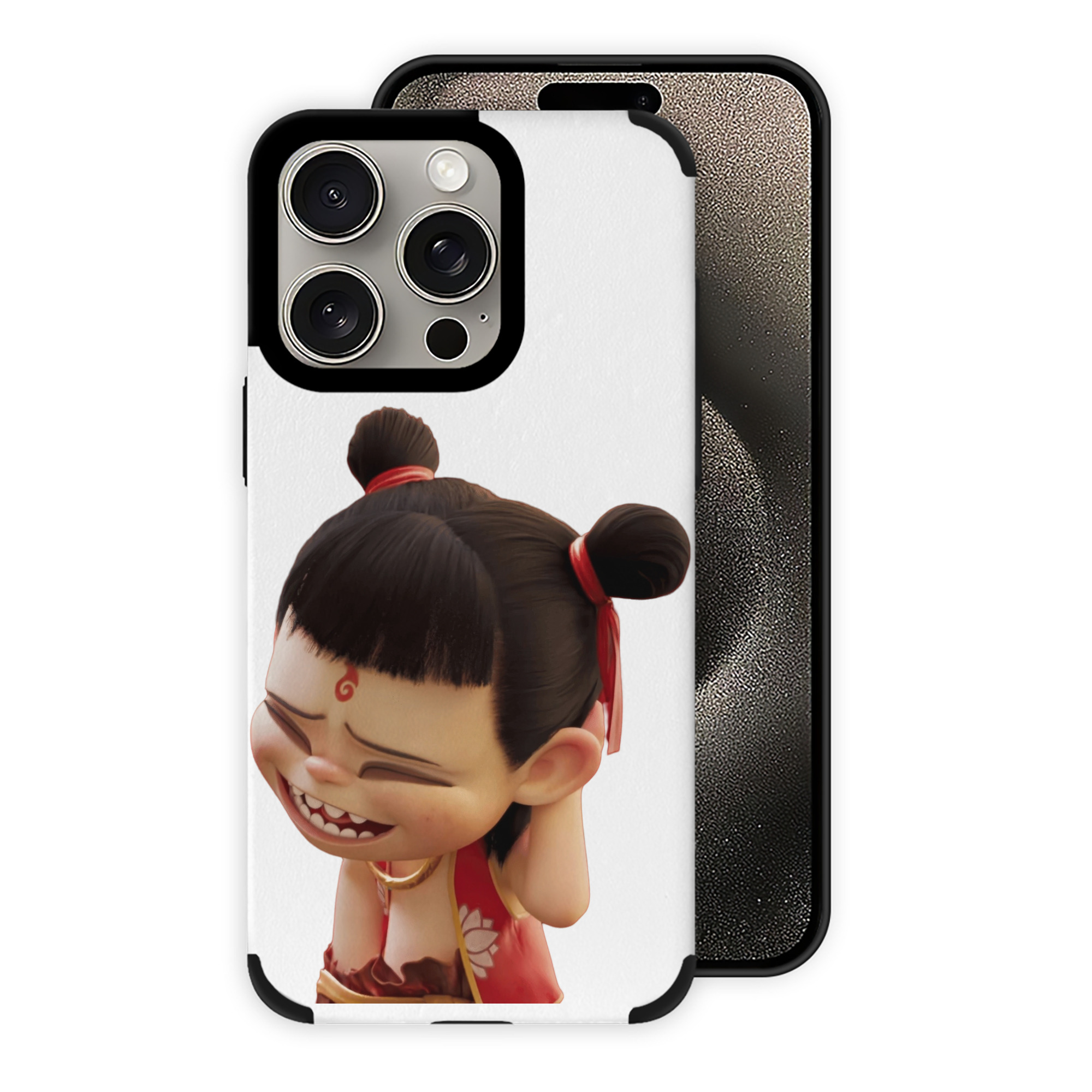 （画像用） Ne Zha 2 ナタ 魔童の大暴れ 【iPhone15ProMax対応】 PUレザー スマホケース 耐衝撃＆黄変防止