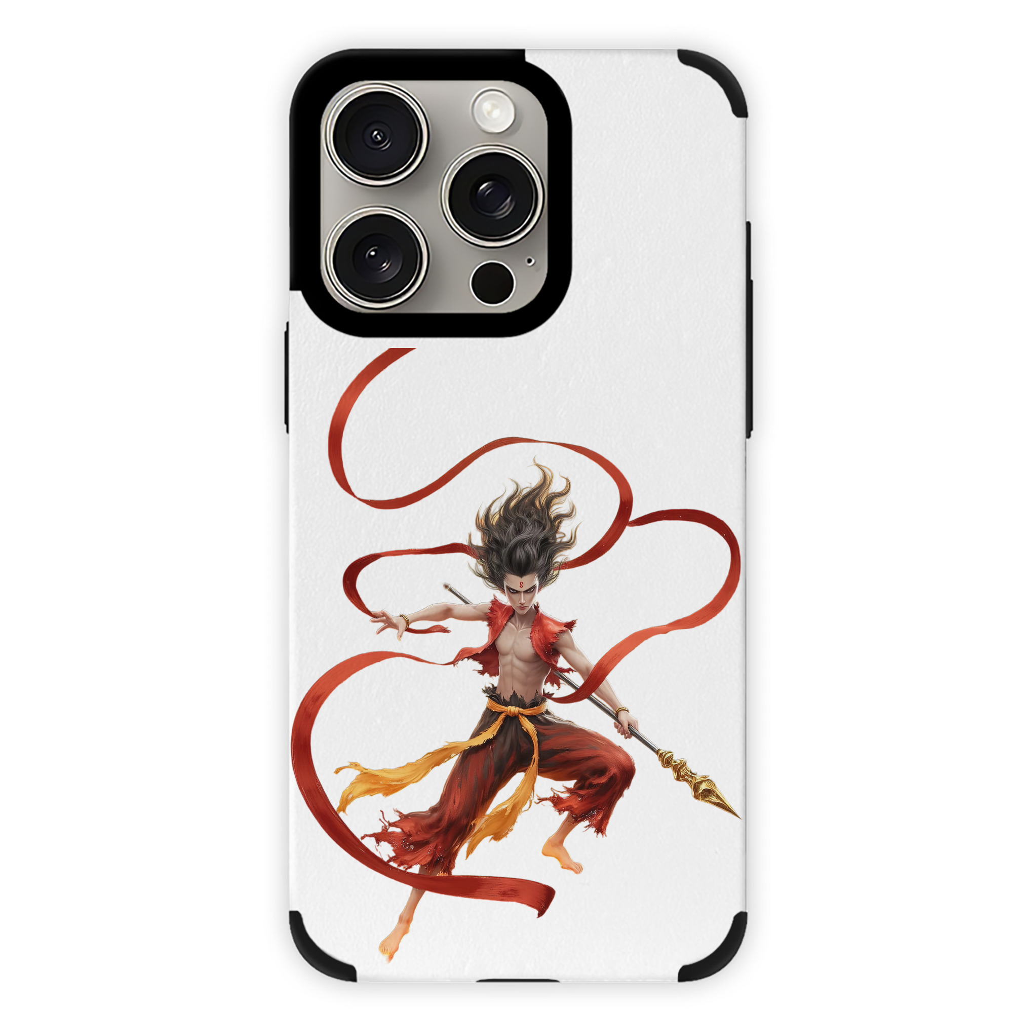 （画像用） Ne Zha 2 ナタ 魔童の大暴れ 【iPhone15ProMax対応】 PUレザー スマホケース 耐衝撃＆黄変防止