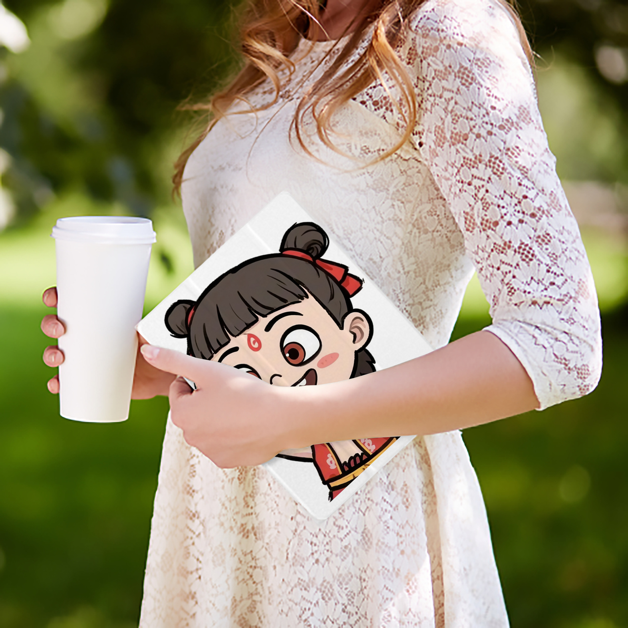 Ne Zha 2 ナタ 魔童の大暴れ IPad ケース ペン収納付き 三つ折りスタンド PUレザー×シリコン 対応機種9.5/10.5/10.9インチ