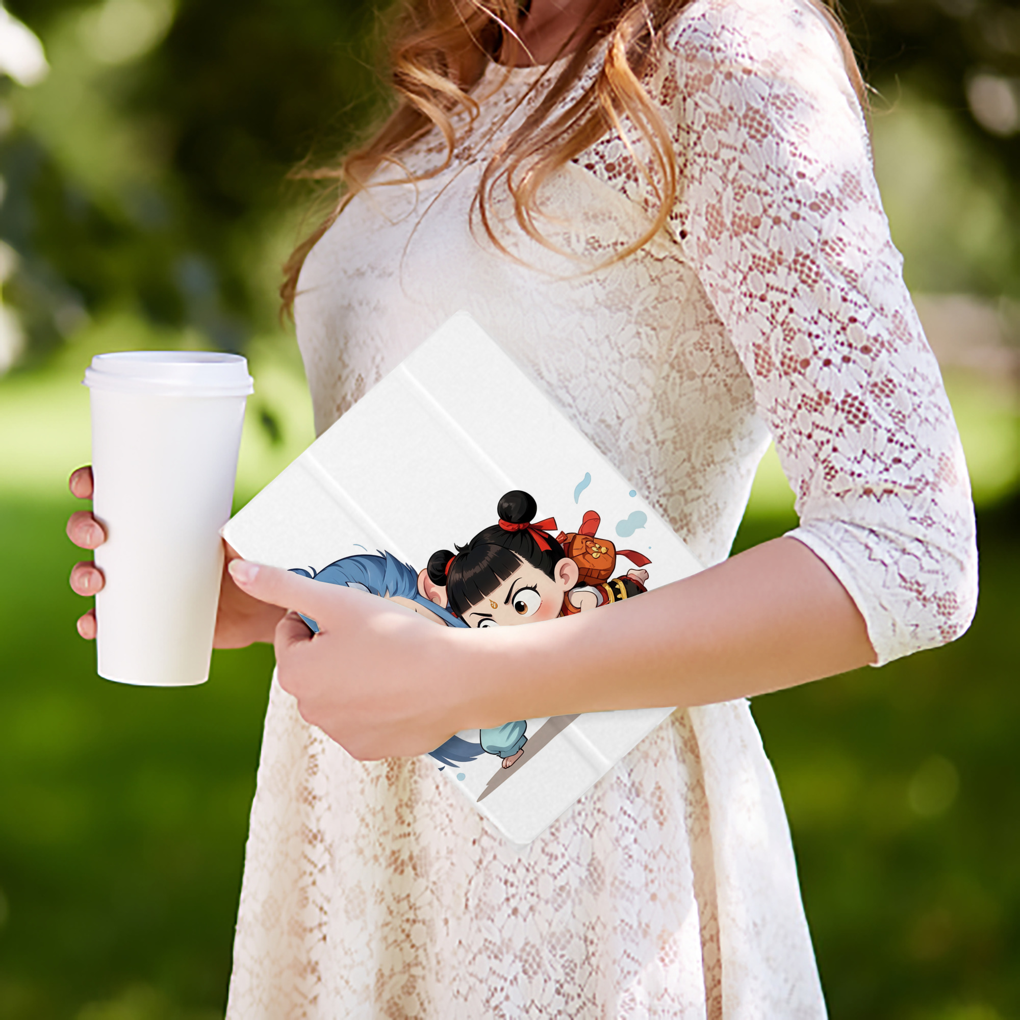 Ne Zha 2 ナタ 魔童の大暴れ IPad ケース ペン収納付き 三つ折りスタンド PUレザー×シリコン 対応機種9.5/10.5/10.9インチ