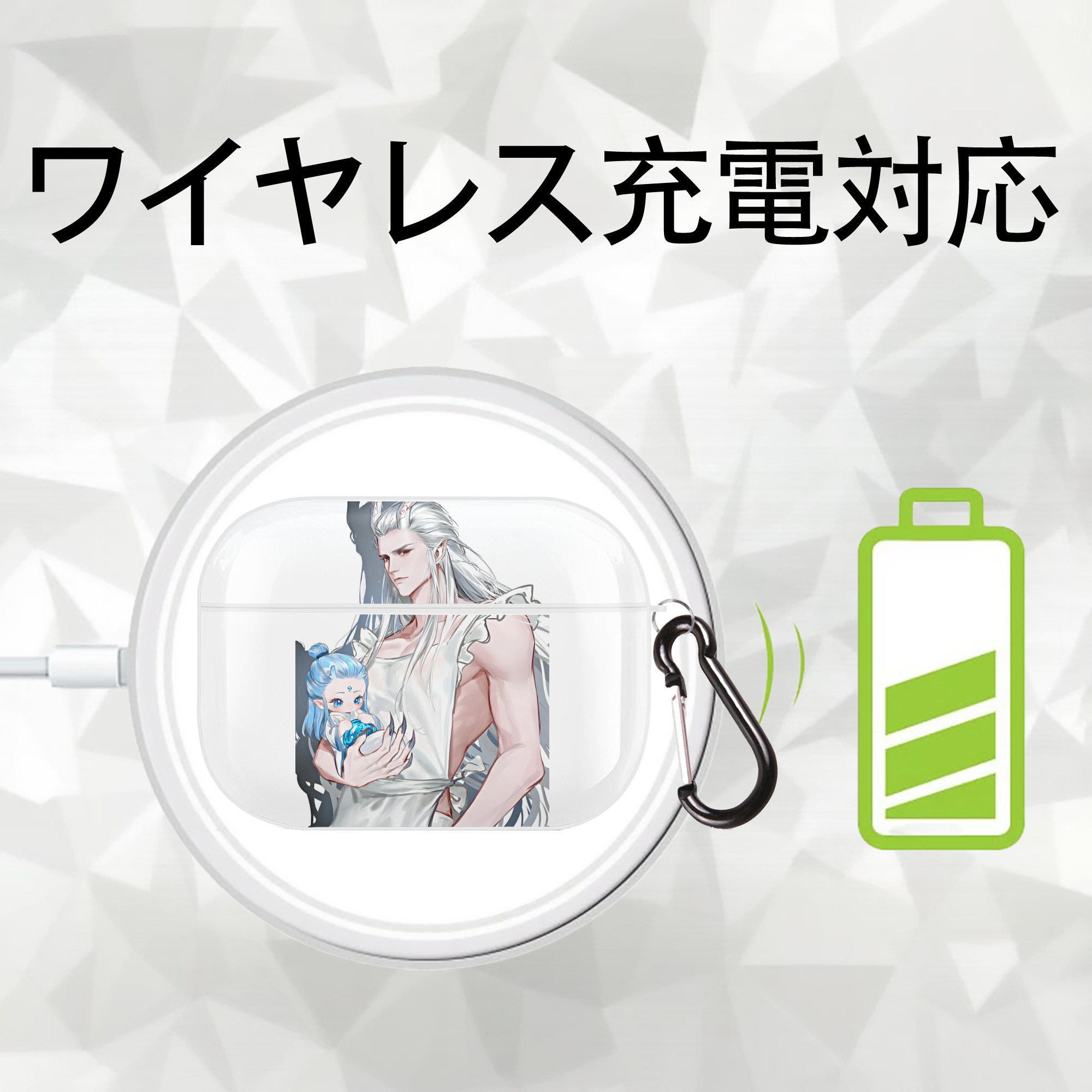 Ne Zha 2 ナタ 魔童の大暴れ 【AirPods Pro用】ハードシェル保護ケース 耐衝撃・防指紋・カラビナ付き商品仕様
