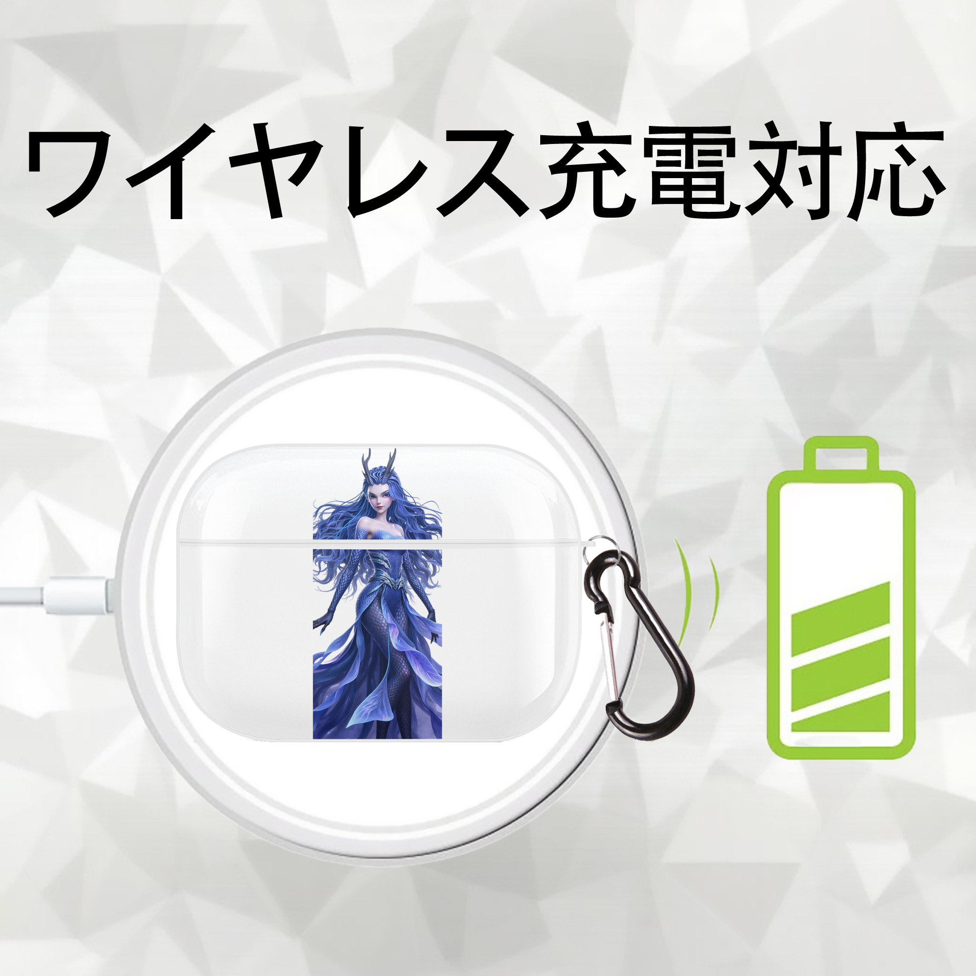 Ne Zha 2 ナタ 魔童の大暴れ 【AirPods Pro用】ハードシェル保護ケース 耐衝撃・防指紋・カラビナ付き商品仕様