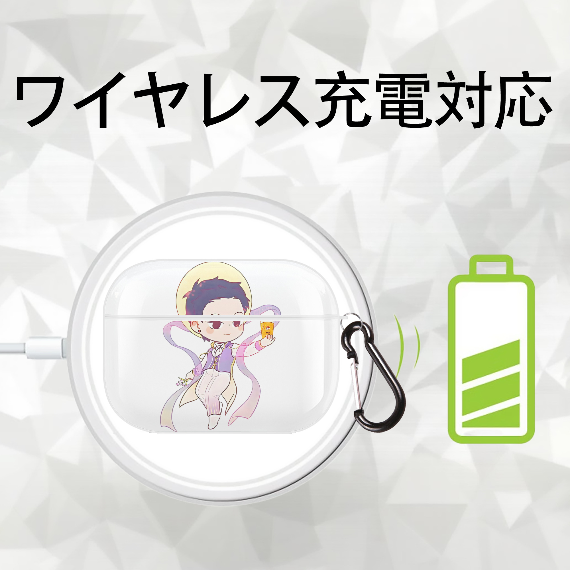 Ne Zha 2 ナタ 魔童の大暴れ 【AirPods Pro用】ハードシェル保護ケース 耐衝撃・防指紋・カラビナ付き商品仕様