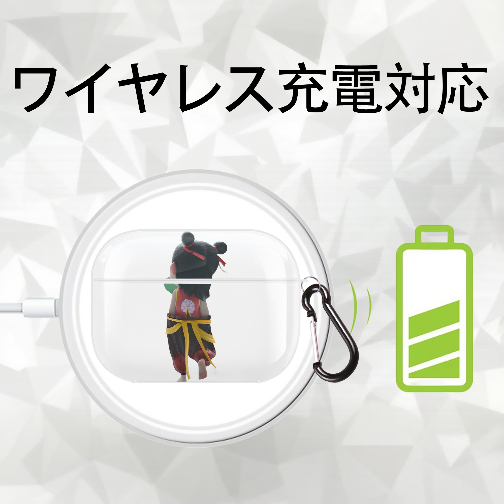 Ne Zha 2 ナタ 魔童の大暴れ 【AirPods Pro用】ハードシェル保護ケース 耐衝撃・防指紋・カラビナ付き商品仕様