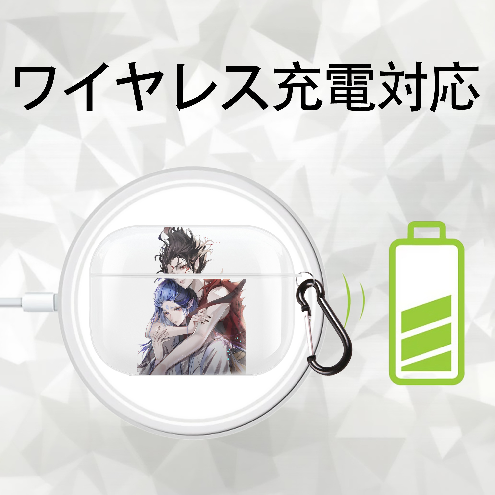 Ne Zha 2 ナタ 魔童の大暴れ 【AirPods Pro用】ハードシェル保護ケース 耐衝撃・防指紋・カラビナ付き商品仕様