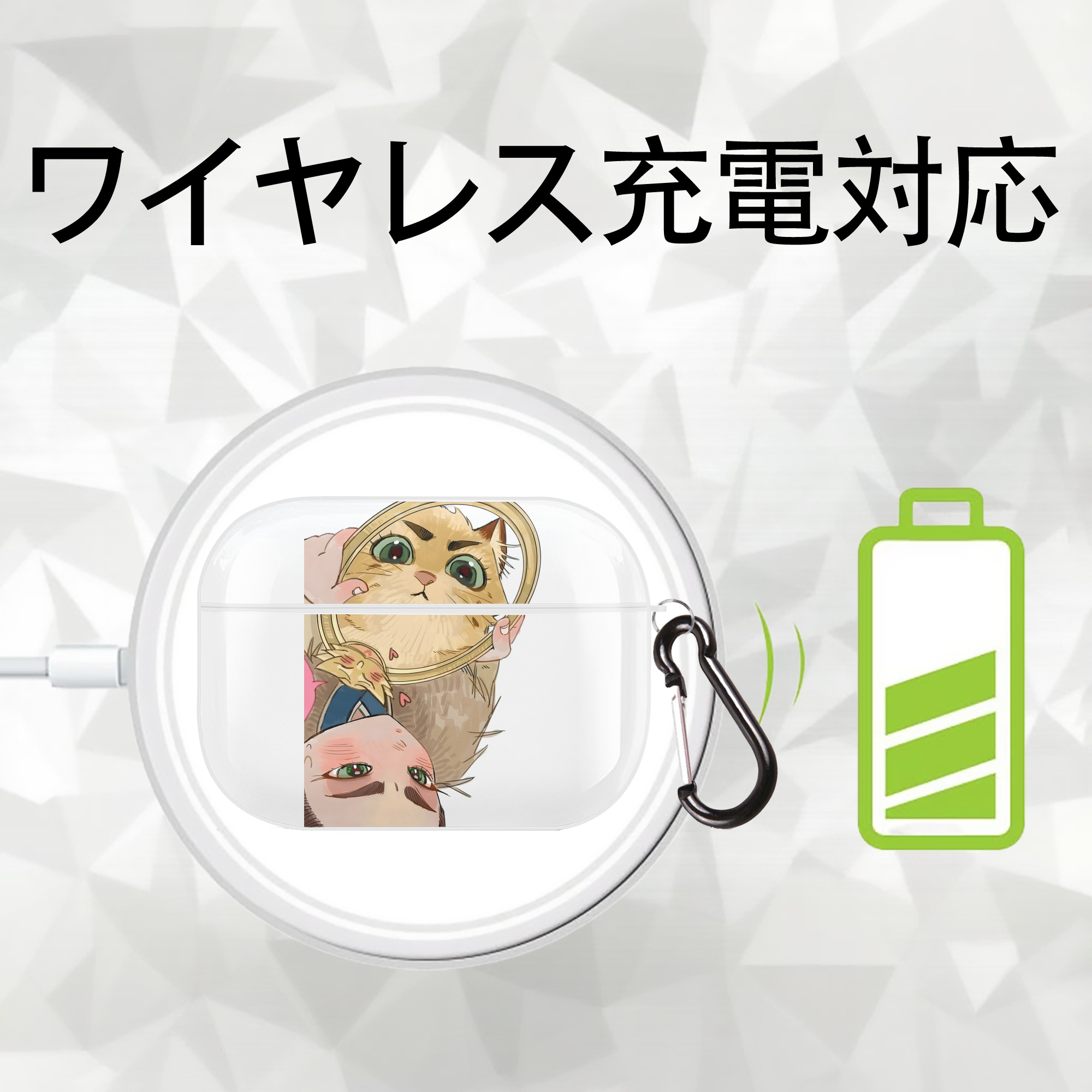 Ne Zha 2 ナタ 魔童の大暴れ 【AirPods Pro用】ハードシェル保護ケース 耐衝撃・防指紋・カラビナ付き商品仕様