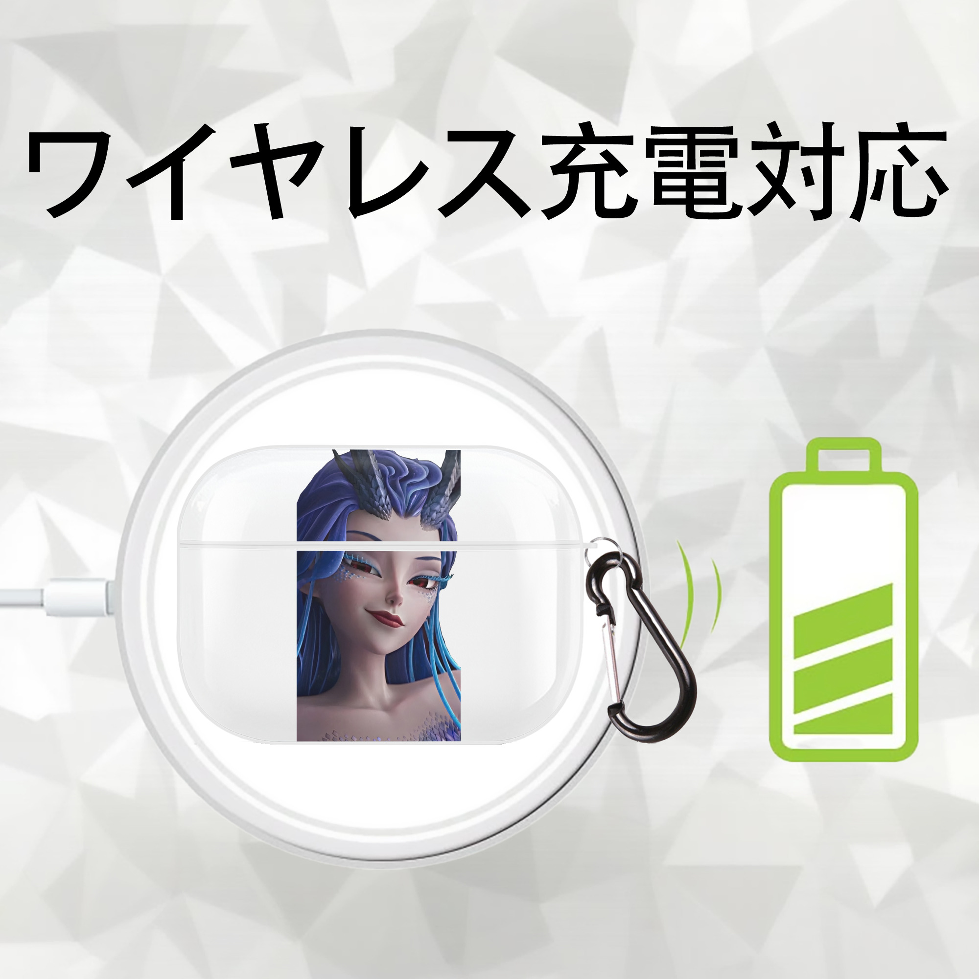 Ne Zha 2 ナタ 魔童の大暴れ 【AirPods Pro用】ハードシェル保護ケース 耐衝撃・防指紋・カラビナ付き商品仕様