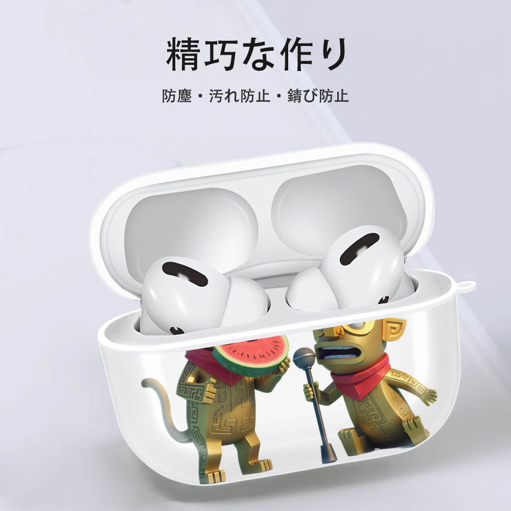 Ne Zha 2 ナタ 魔童の大暴れ 【AirPods Pro用】ハードシェル保護ケース 耐衝撃・防指紋・カラビナ付き商品仕様