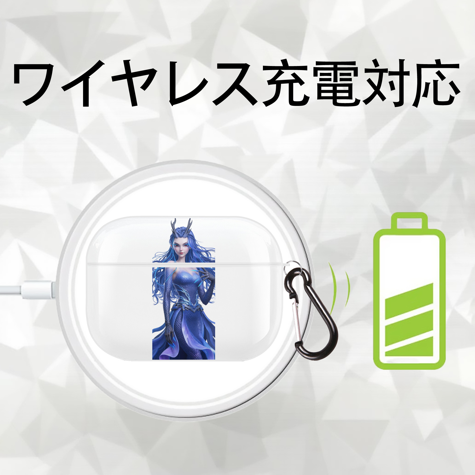 Ne Zha 2 ナタ 魔童の大暴れ 【AirPods Pro用】ハードシェル保護ケース 耐衝撃・防指紋・カラビナ付き商品仕様
