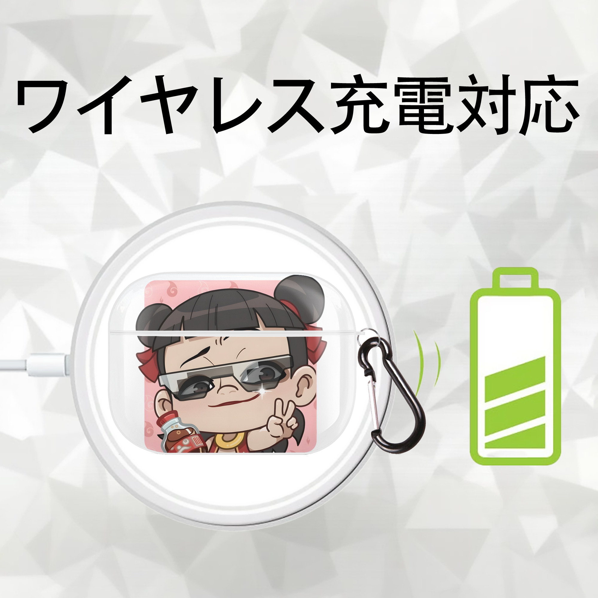 Ne Zha 2 ナタ 魔童の大暴れ 【AirPods Pro用】ハードシェル保護ケース 耐衝撃・防指紋・カラビナ付き商品仕様
