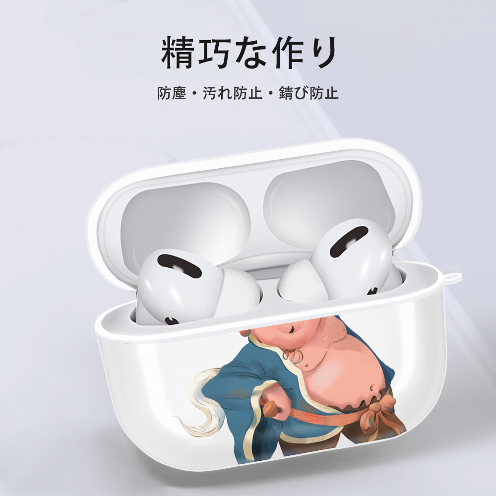 Ne Zha 2 ナタ 魔童の大暴れ 【AirPods Pro用】ハードシェル保護ケース 耐衝撃・防指紋・カラビナ付き商品仕様