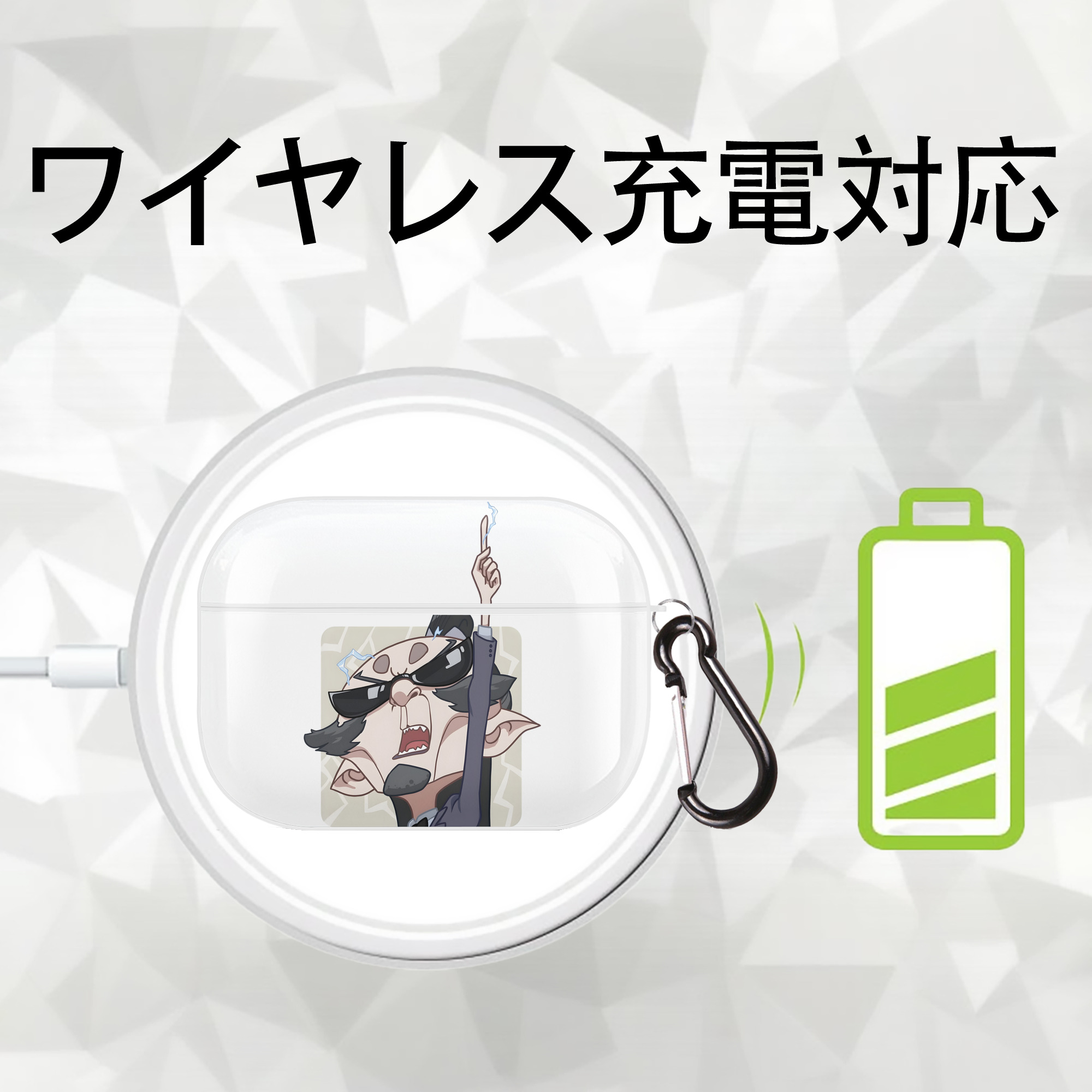 Ne Zha 2 ナタ 魔童の大暴れ 【AirPods Pro用】ハードシェル保護ケース 耐衝撃・防指紋・カラビナ付き商品仕様