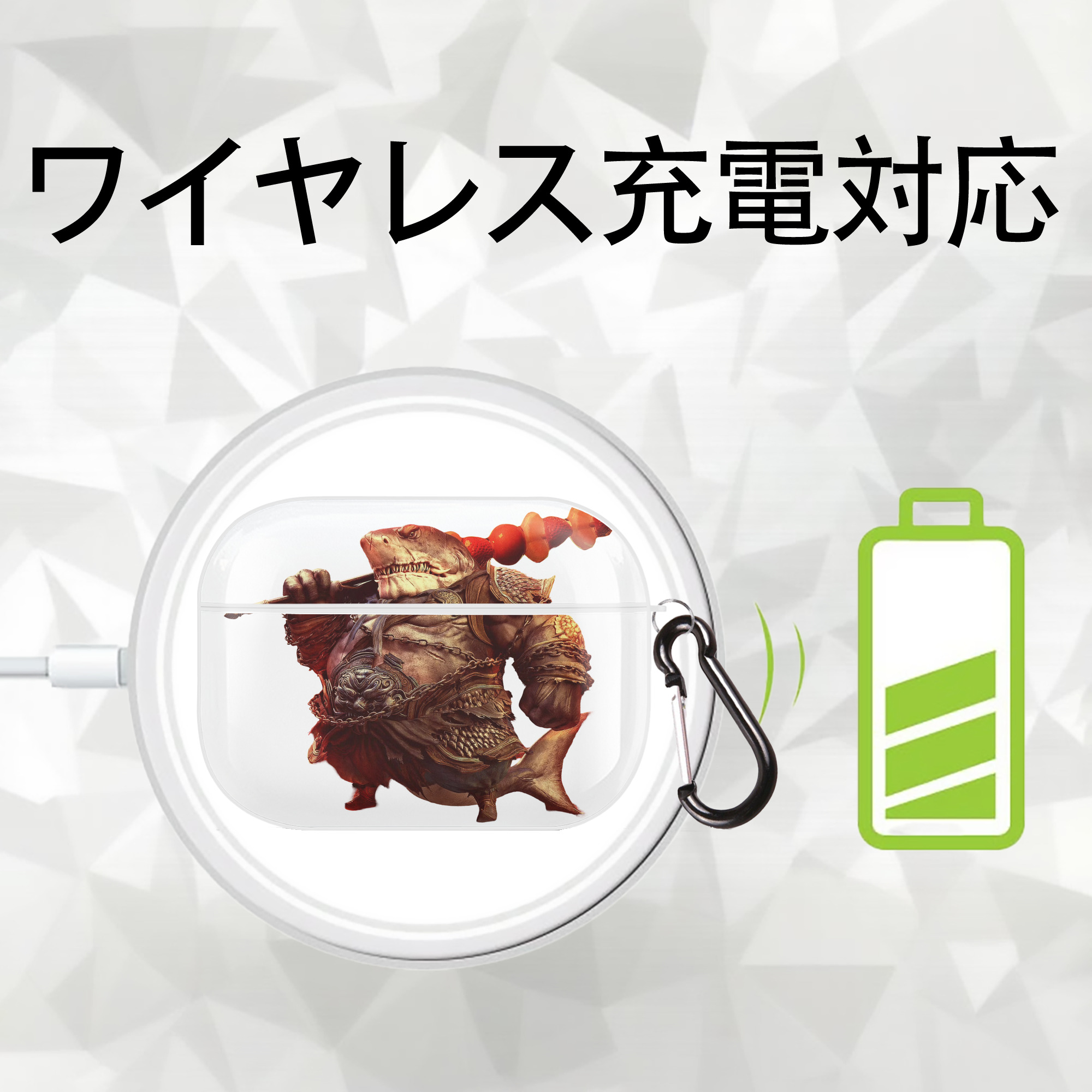 Ne Zha 2 ナタ 魔童の大暴れ 【AirPods Pro用】ハードシェル保護ケース 耐衝撃・防指紋・カラビナ付き商品仕様
