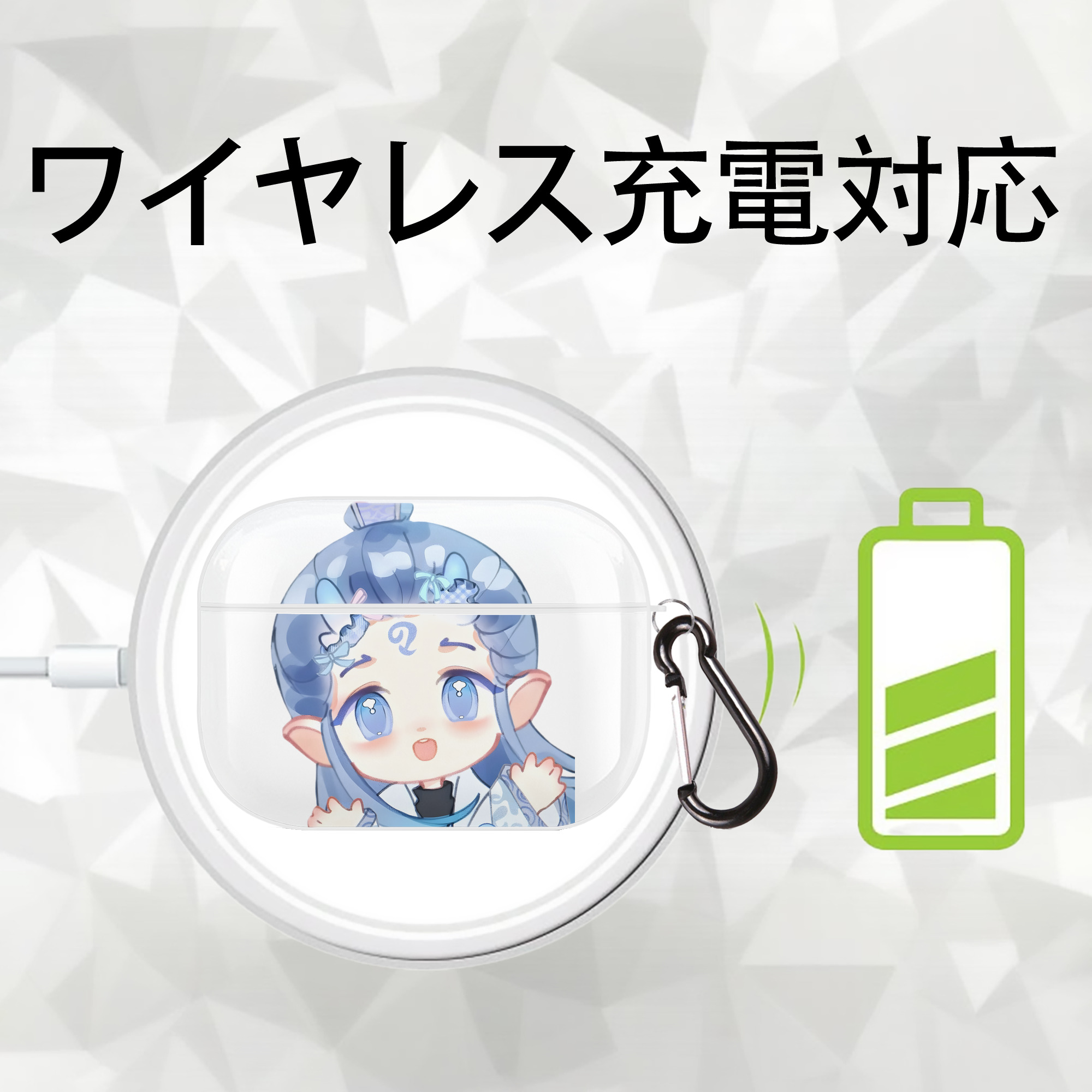 Ne Zha 2 ナタ 魔童の大暴れ 【AirPods Pro用】ハードシェル保護ケース 耐衝撃・防指紋・カラビナ付き商品仕様