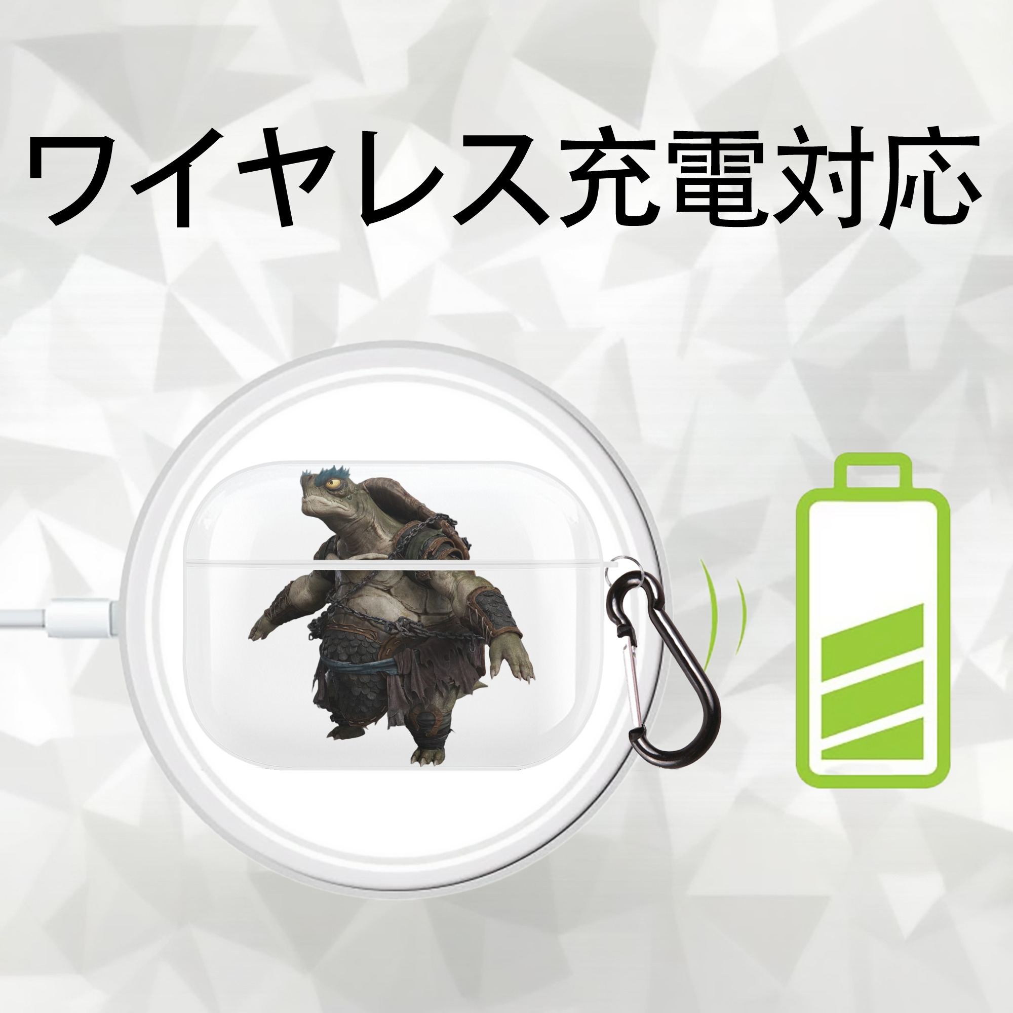 Ne Zha 2 ナタ 魔童の大暴れ 【AirPods Pro用】ハードシェル保護ケース 耐衝撃・防指紋・カラビナ付き商品仕様