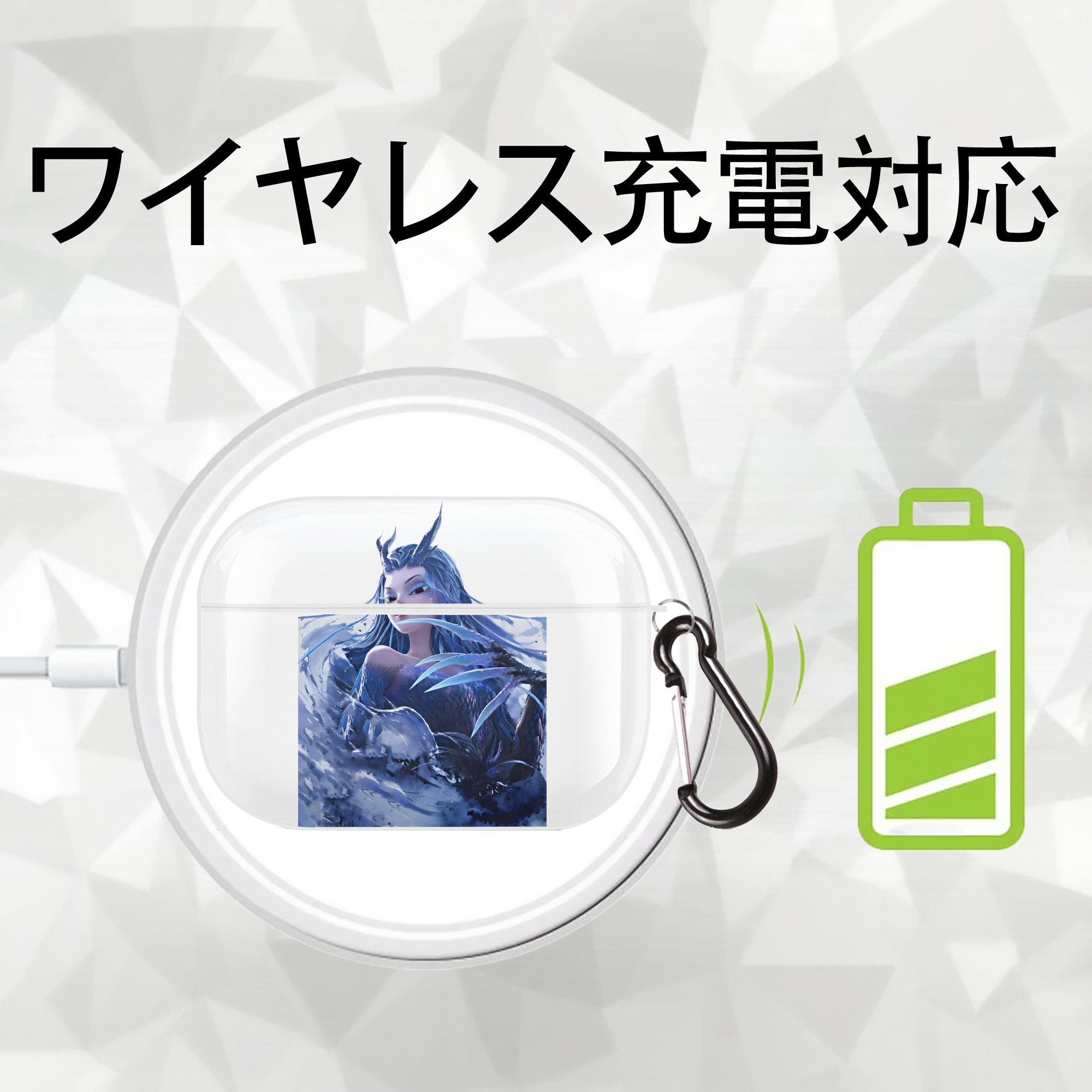 Ne Zha 2 ナタ 魔童の大暴れ 【AirPods Pro用】ハードシェル保護ケース 耐衝撃・防指紋・カラビナ付き商品仕様
