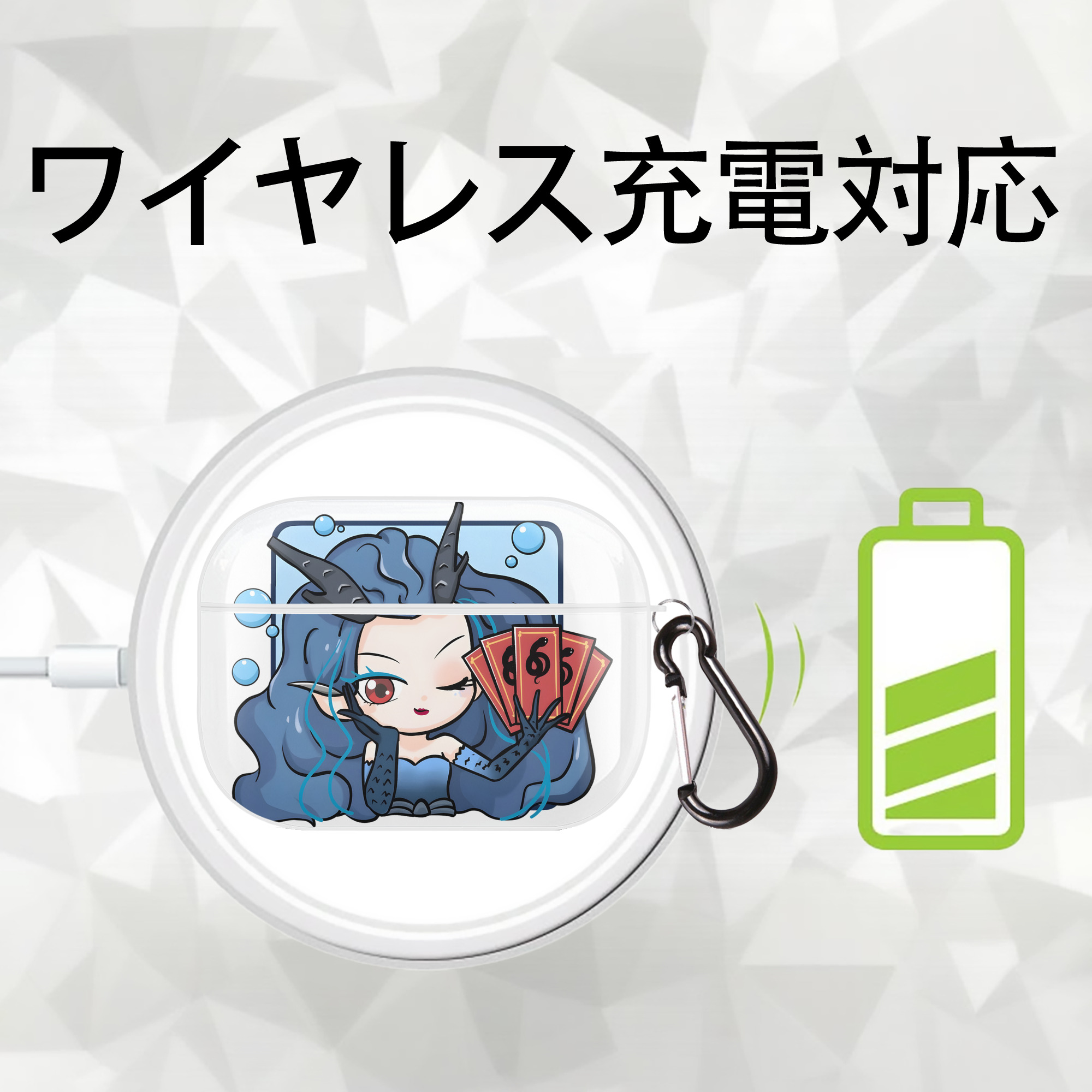 Ne Zha 2 ナタ 魔童の大暴れ 【AirPods Pro用】ハードシェル保護ケース 耐衝撃・防指紋・カラビナ付き商品仕様