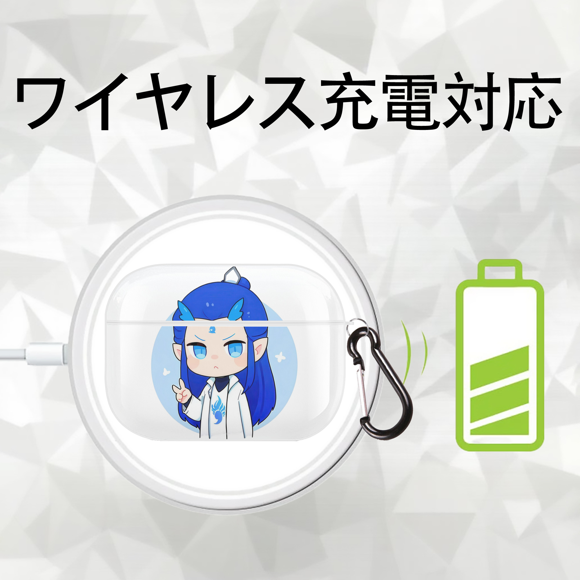 Ne Zha 2 ナタ 魔童の大暴れ 【AirPods Pro用】ハードシェル保護ケース 耐衝撃・防指紋・カラビナ付き商品仕様