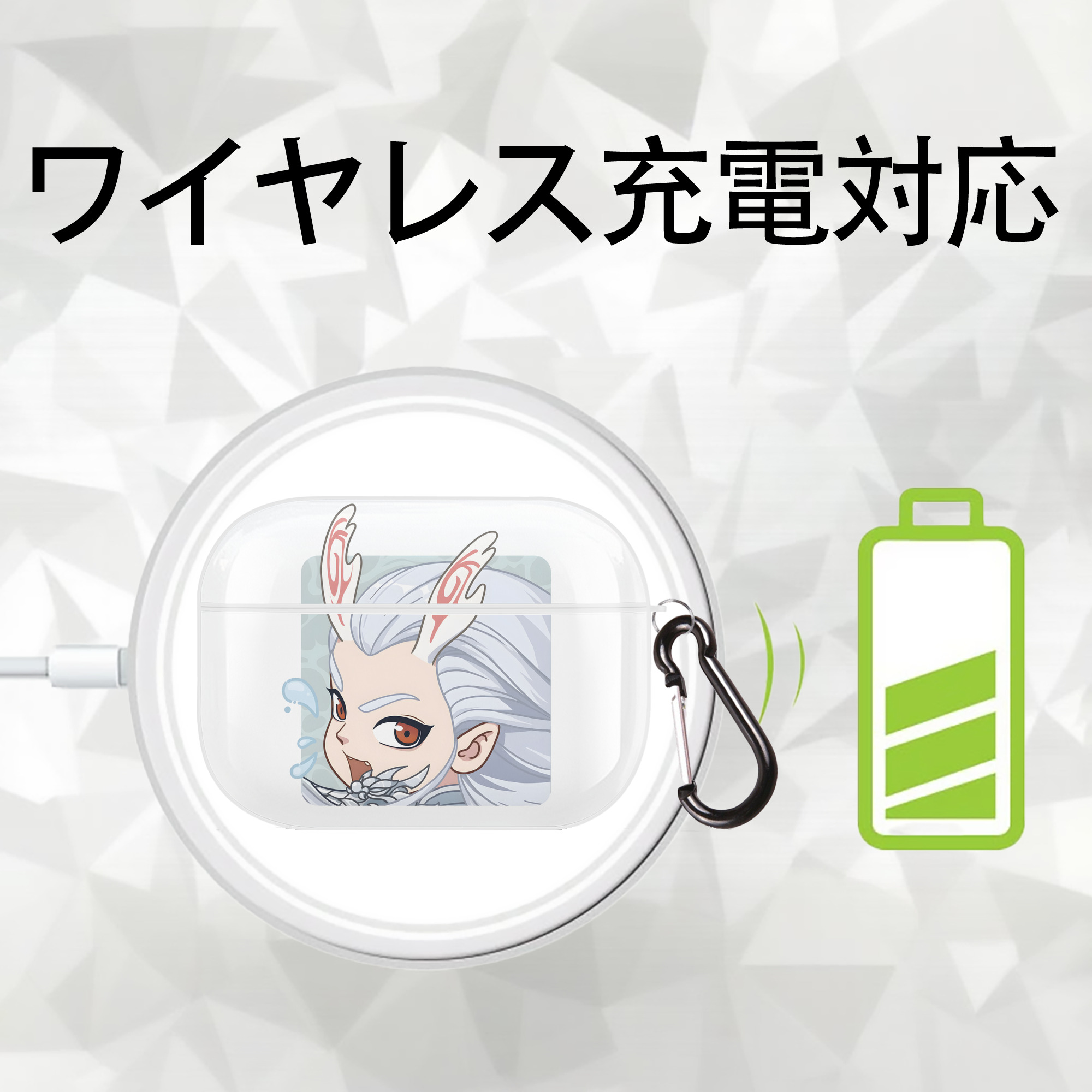Ne Zha 2 ナタ 魔童の大暴れ 【AirPods Pro用】ハードシェル保護ケース 耐衝撃・防指紋・カラビナ付き商品仕様