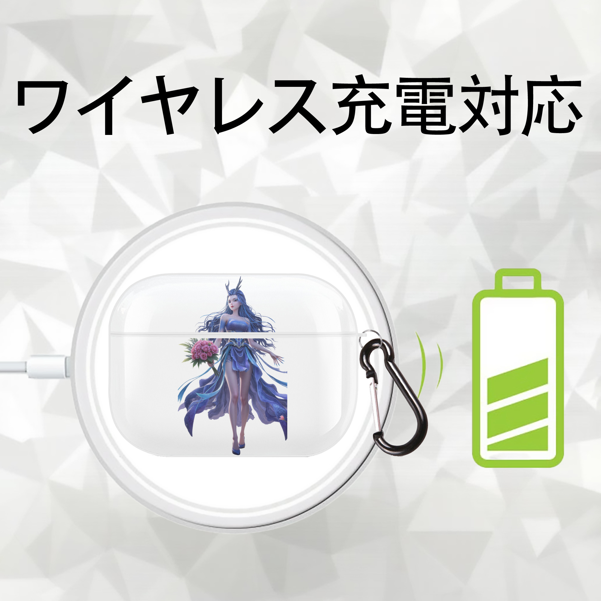 Ne Zha 2 ナタ 魔童の大暴れ 【AirPods Pro用】ハードシェル保護ケース 耐衝撃・防指紋・カラビナ付き商品仕様