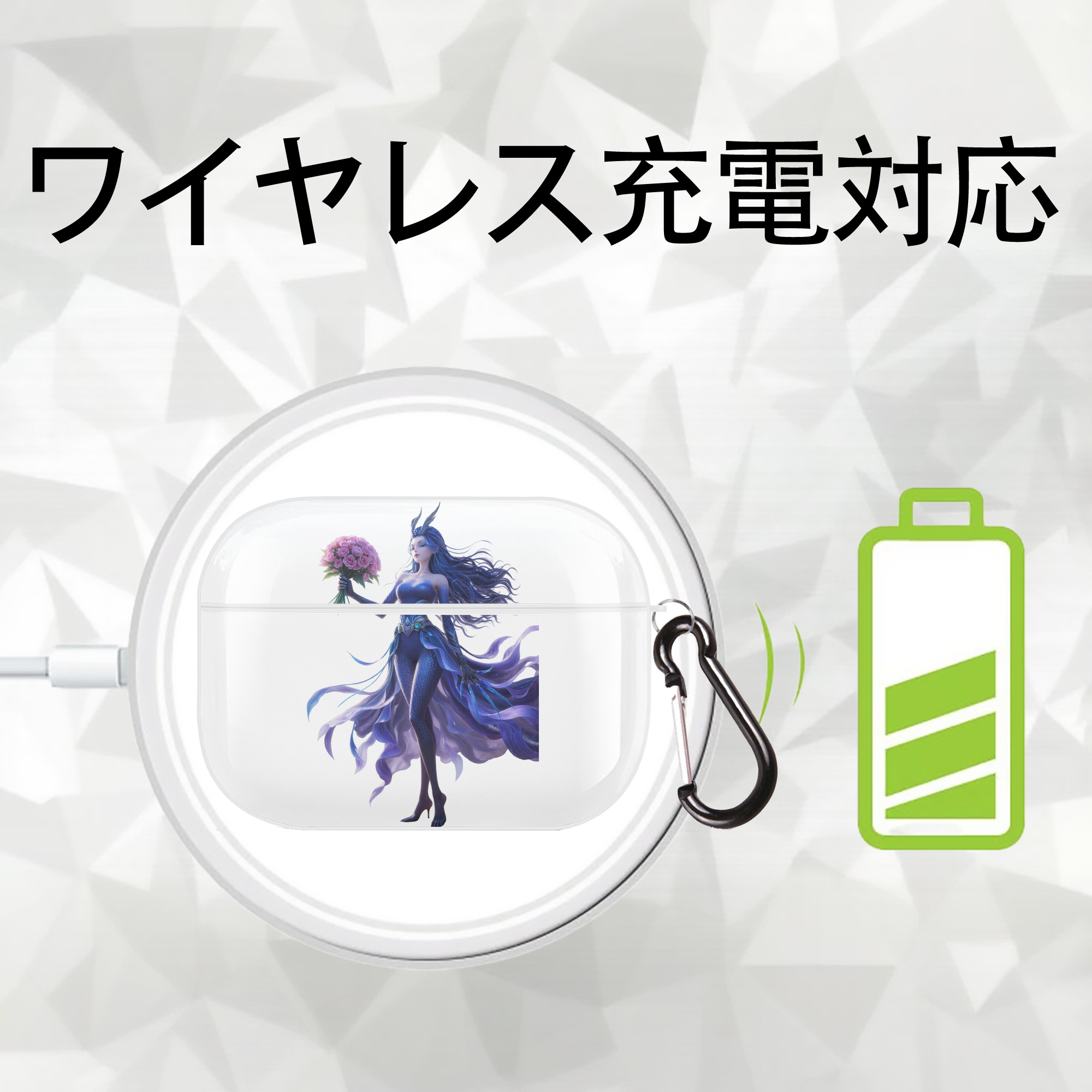 Ne Zha 2 ナタ 魔童の大暴れ 【AirPods Pro用】ハードシェル保護ケース 耐衝撃・防指紋・カラビナ付き商品仕様