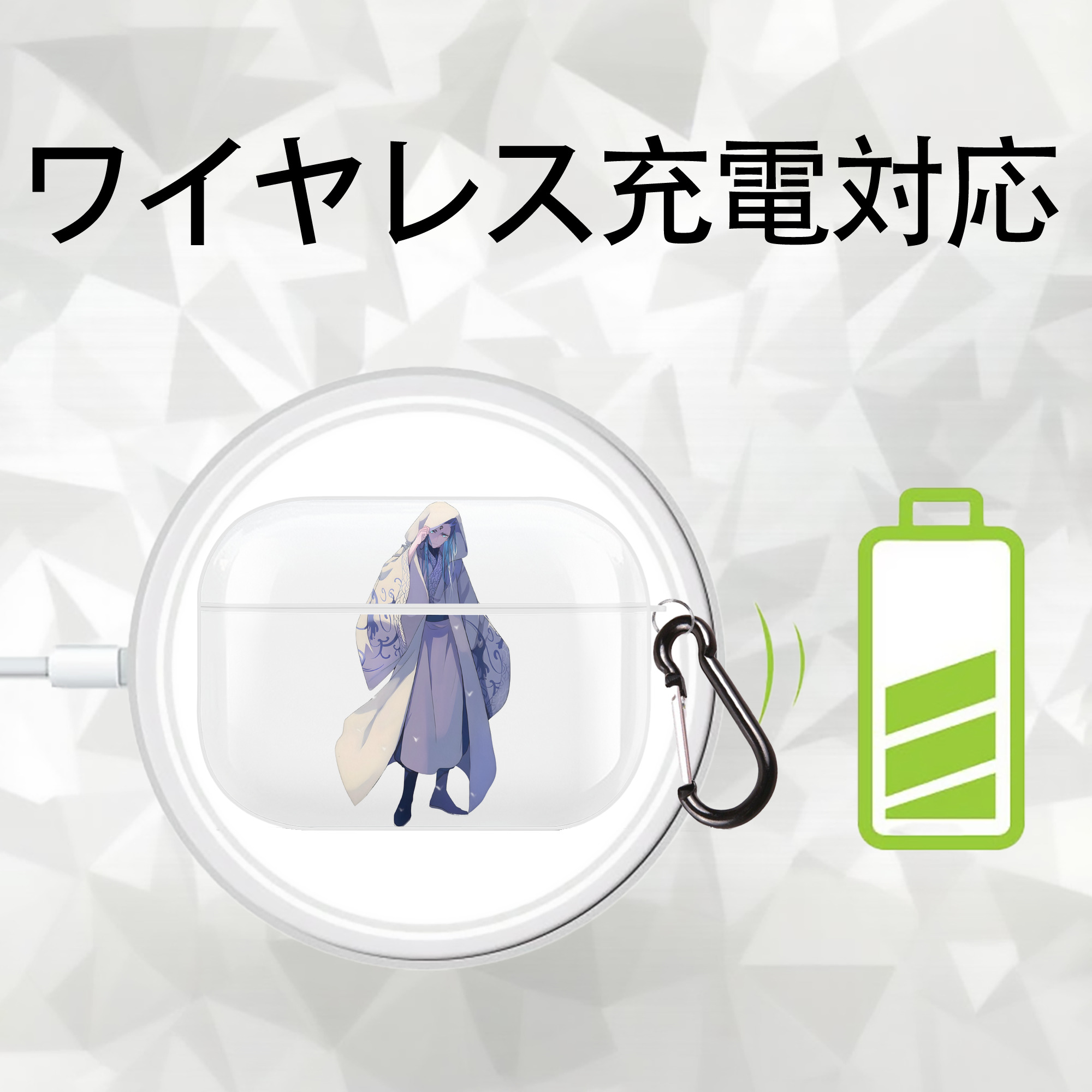 Ne Zha 2 ナタ 魔童の大暴れ 【AirPods Pro用】ハードシェル保護ケース 耐衝撃・防指紋・カラビナ付き商品仕様