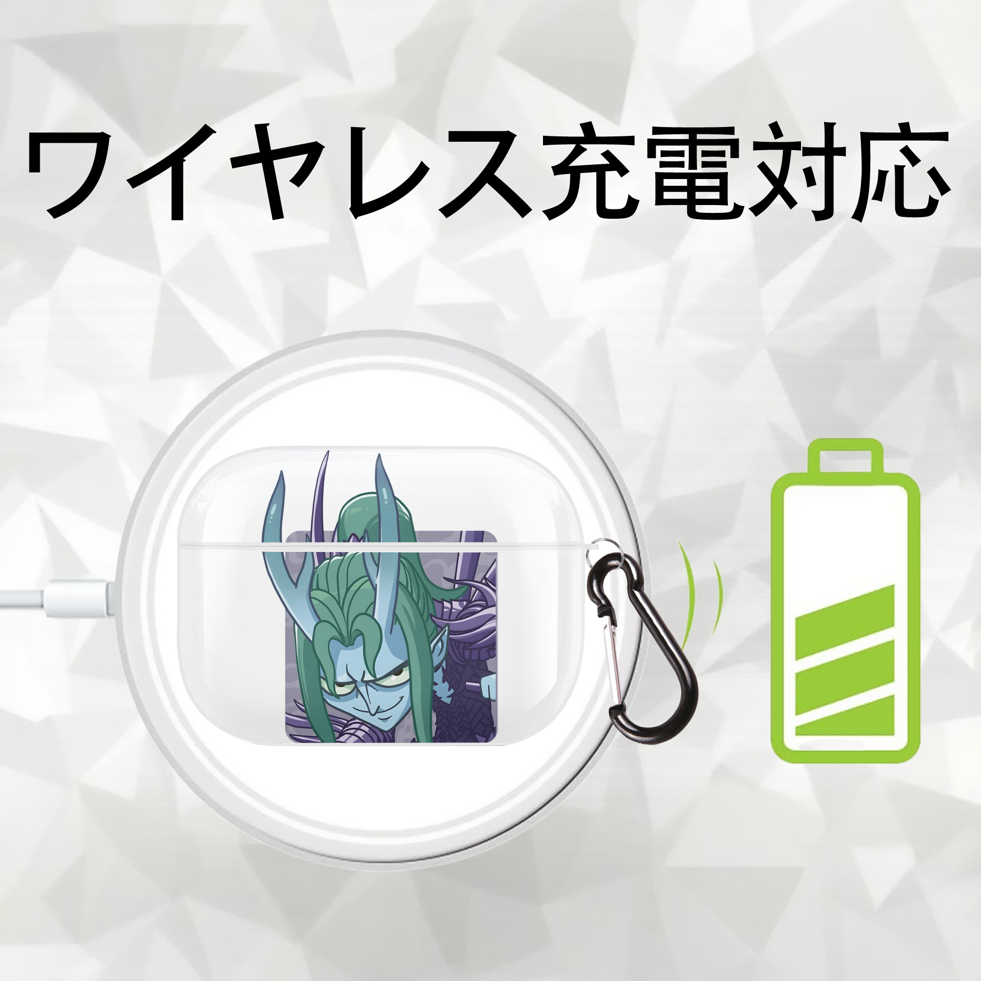 Ne Zha 2 ナタ 魔童の大暴れ 【AirPods Pro用】ハードシェル保護ケース 耐衝撃・防指紋・カラビナ付き商品仕様