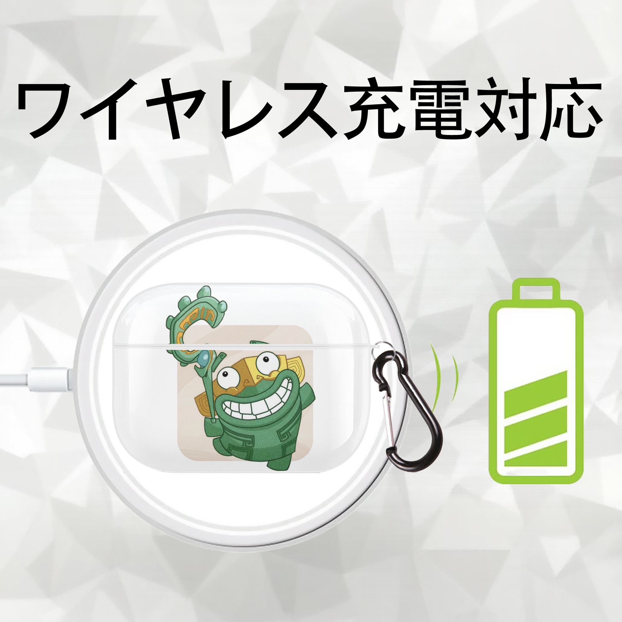 Ne Zha 2 ナタ 魔童の大暴れ 【AirPods Pro用】ハードシェル保護ケース 耐衝撃・防指紋・カラビナ付き商品仕様