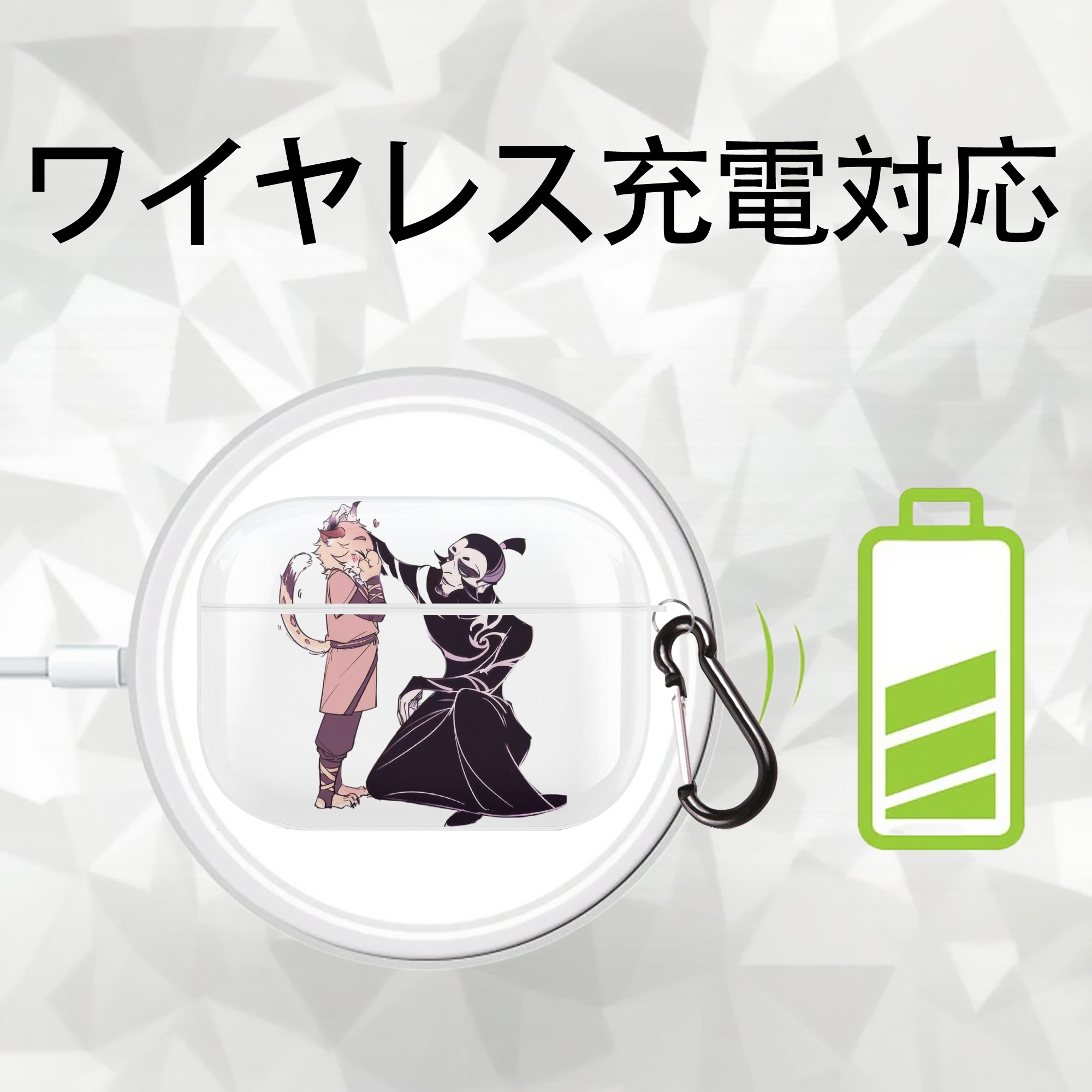 Ne Zha 2 ナタ 魔童の大暴れ 【AirPods Pro用】ハードシェル保護ケース 耐衝撃・防指紋・カラビナ付き商品仕様