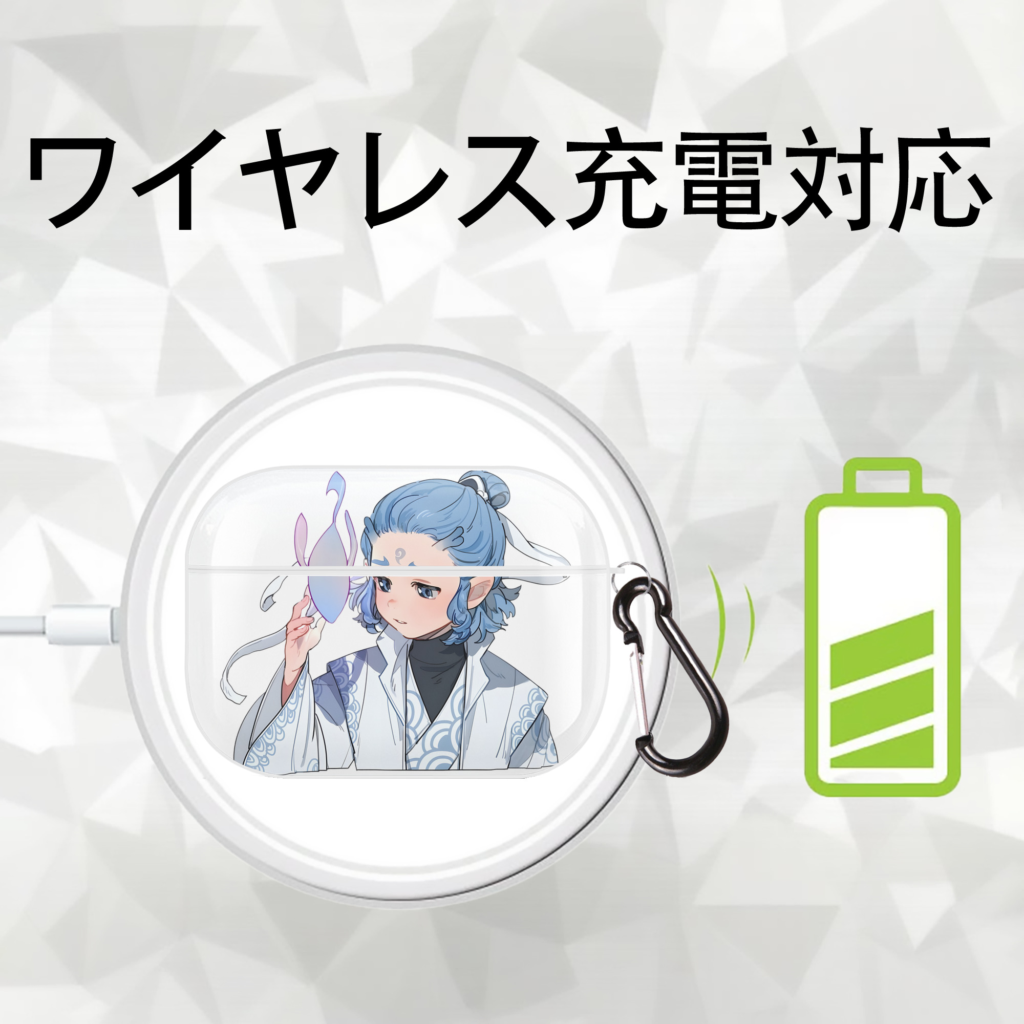 Ne Zha 2 ナタ 魔童の大暴れ 【AirPods Pro用】ハードシェル保護ケース 耐衝撃・防指紋・カラビナ付き商品仕様