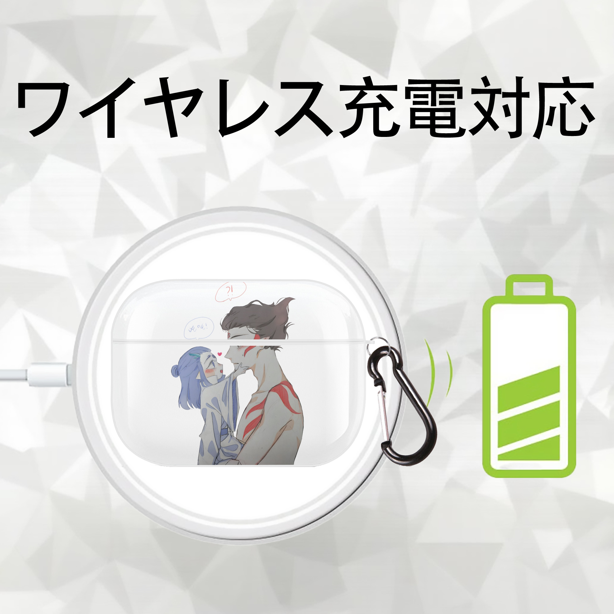 Ne Zha 2 ナタ 魔童の大暴れ 【AirPods Pro用】ハードシェル保護ケース 耐衝撃・防指紋・カラビナ付き商品仕様
