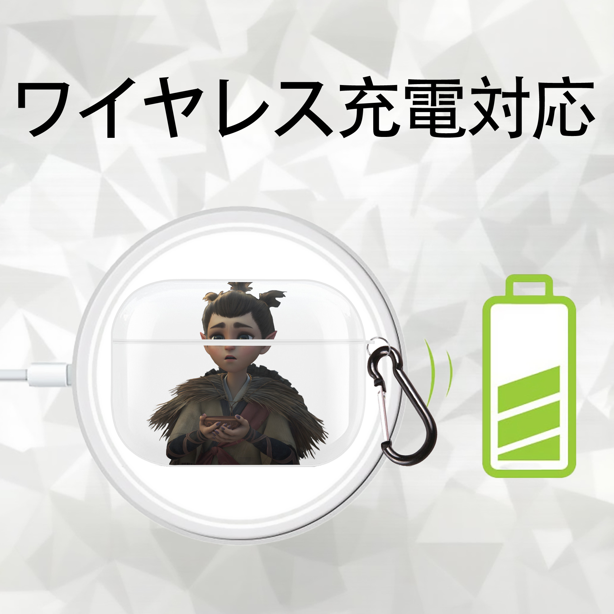 Ne Zha 2 ナタ 魔童の大暴れ 【AirPods Pro用】ハードシェル保護ケース 耐衝撃・防指紋・カラビナ付き商品仕様