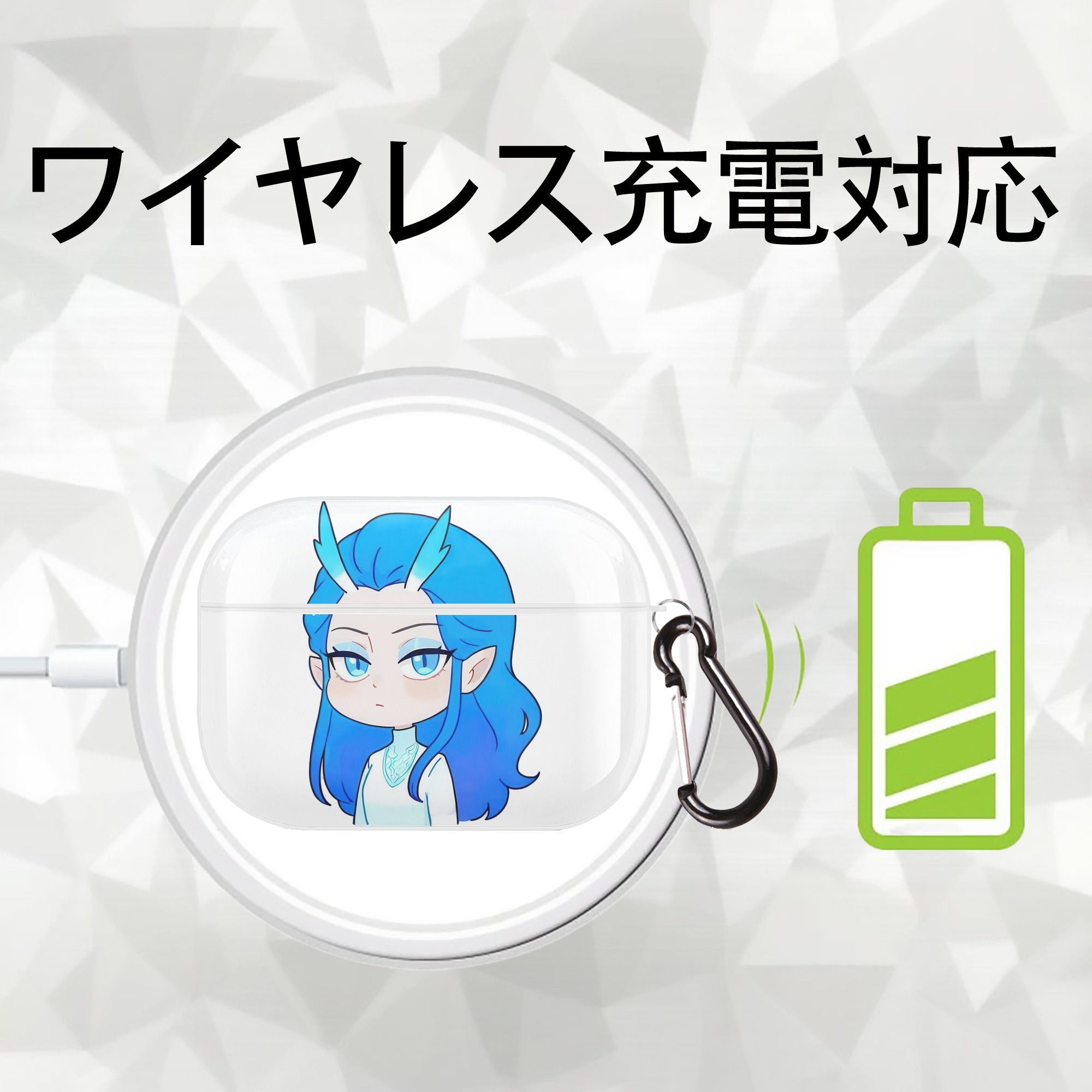 Ne Zha 2 ナタ 魔童の大暴れ 【AirPods Pro用】ハードシェル保護ケース 耐衝撃・防指紋・カラビナ付き商品仕様