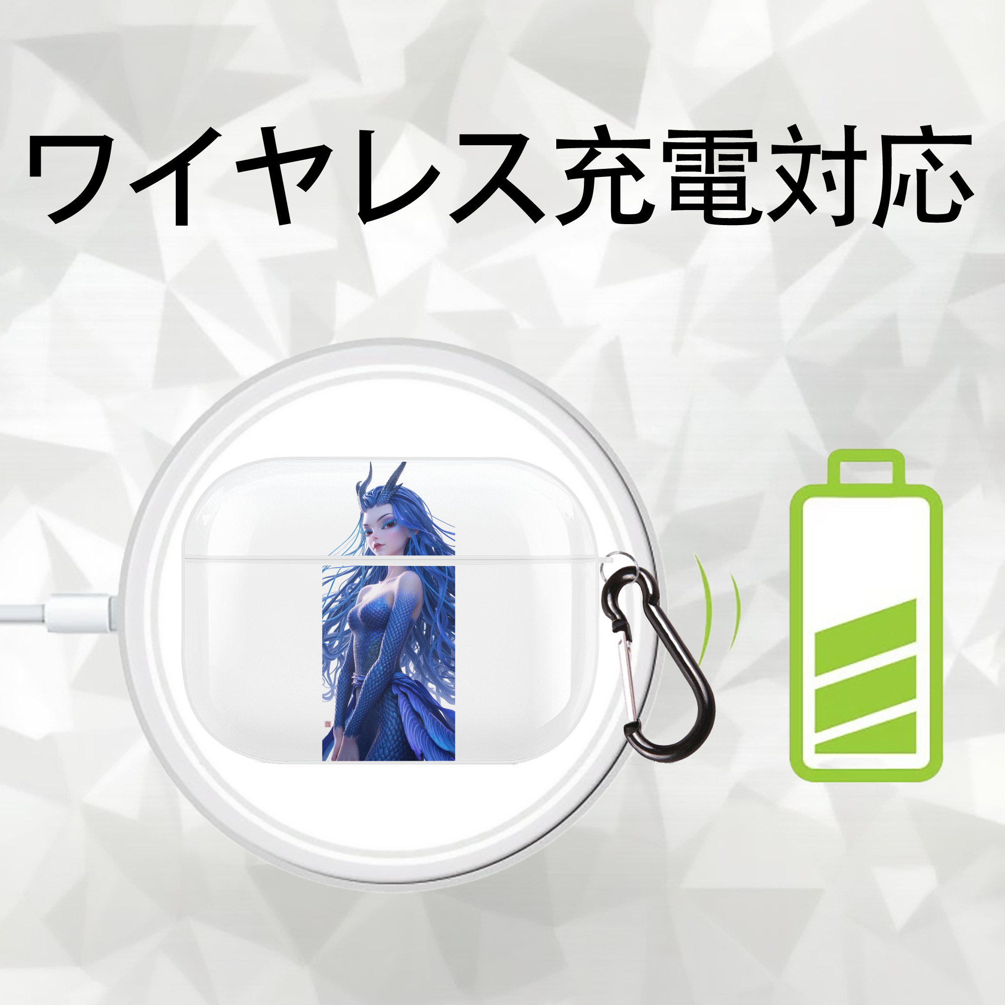 Ne Zha 2 ナタ 魔童の大暴れ 【AirPods Pro用】ハードシェル保護ケース 耐衝撃・防指紋・カラビナ付き商品仕様