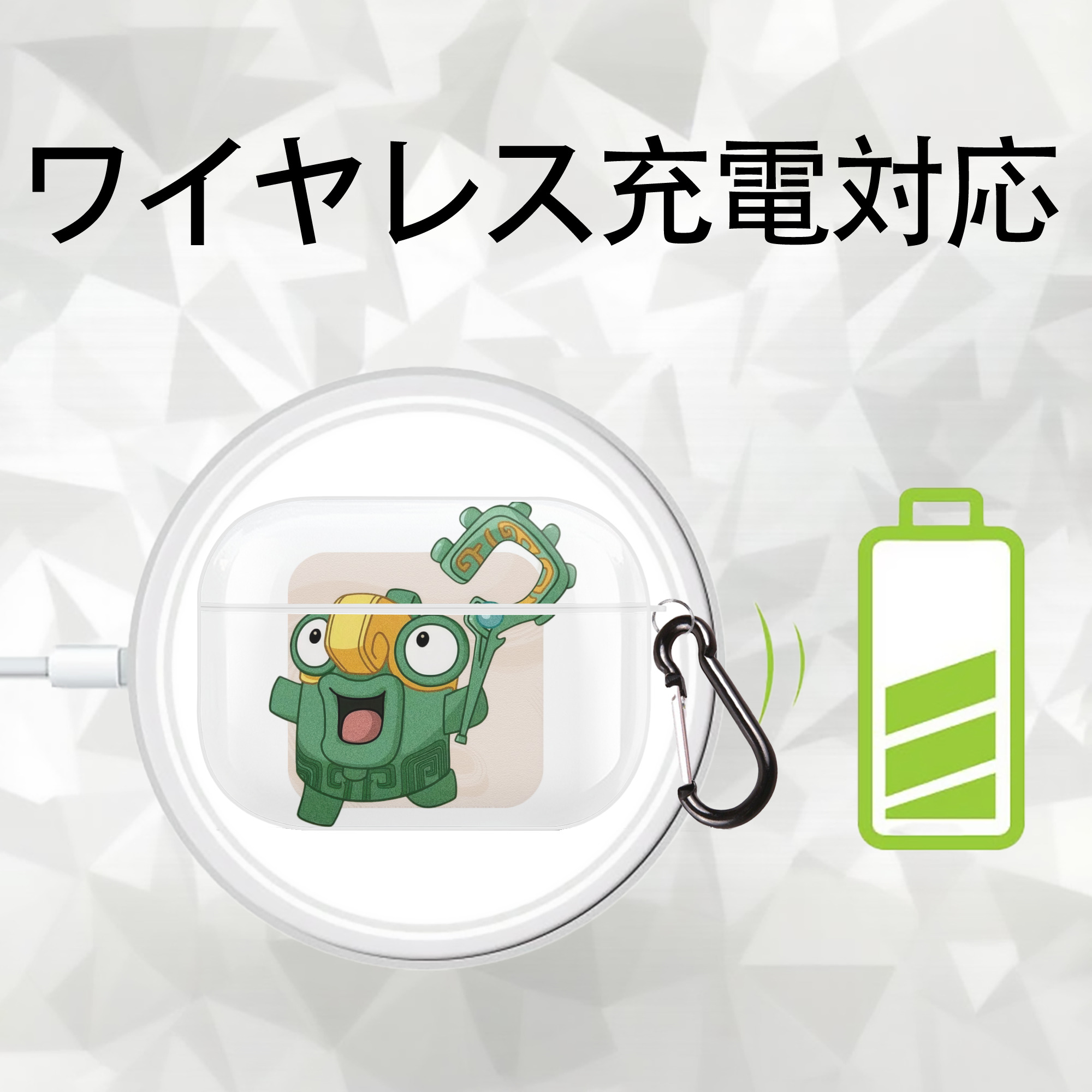 Ne Zha 2 ナタ 魔童の大暴れ 【AirPods Pro用】ハードシェル保護ケース 耐衝撃・防指紋・カラビナ付き商品仕様