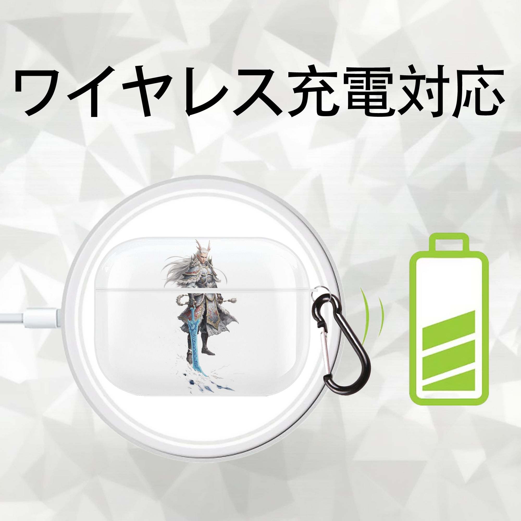Ne Zha 2 ナタ 魔童の大暴れ 【AirPods Pro用】ハードシェル保護ケース 耐衝撃・防指紋・カラビナ付き商品仕様