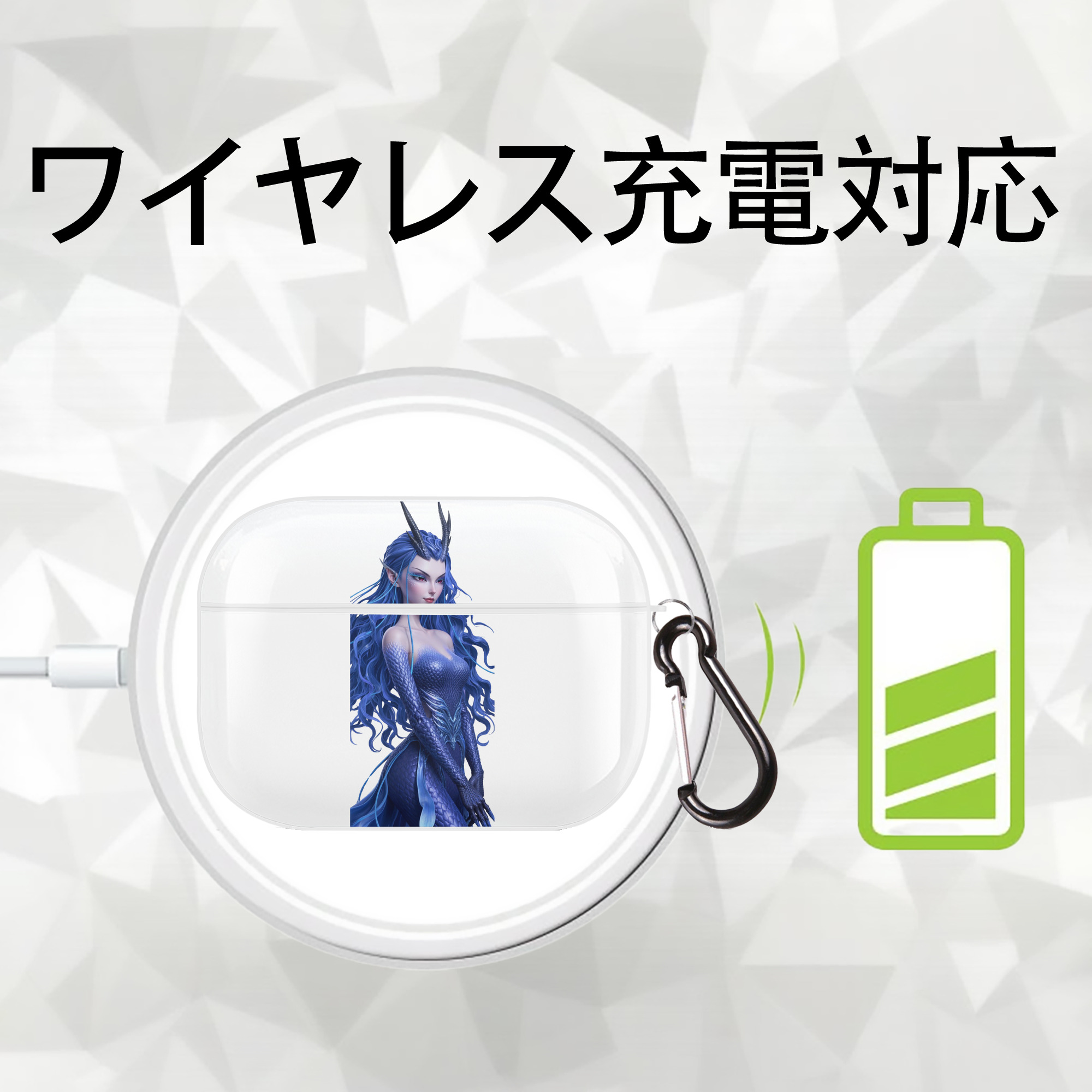 Ne Zha 2 ナタ 魔童の大暴れ 【AirPods Pro用】ハードシェル保護ケース 耐衝撃・防指紋・カラビナ付き商品仕様